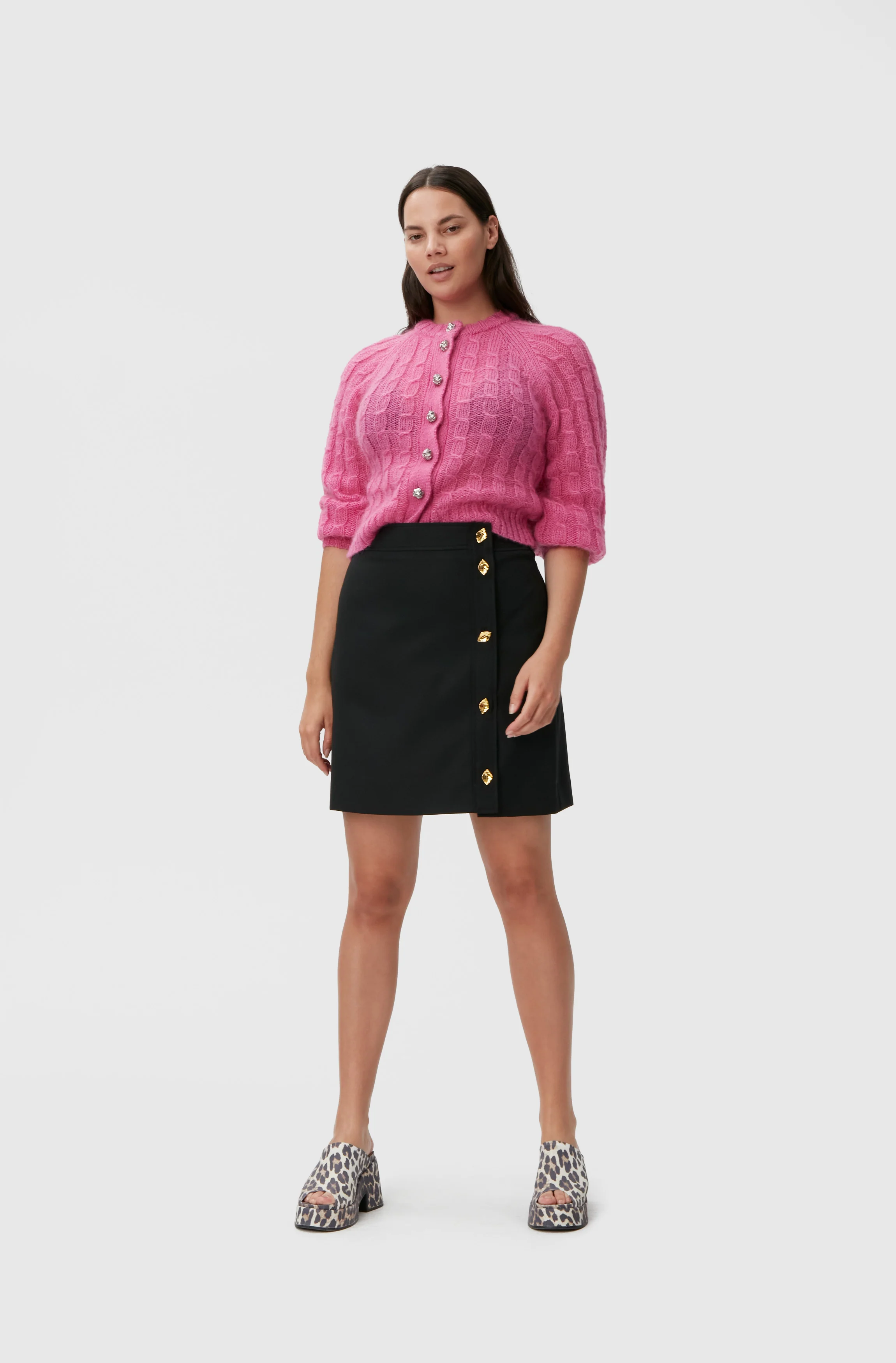 Asymmetrical Mini Skirt | Black - Image 3
