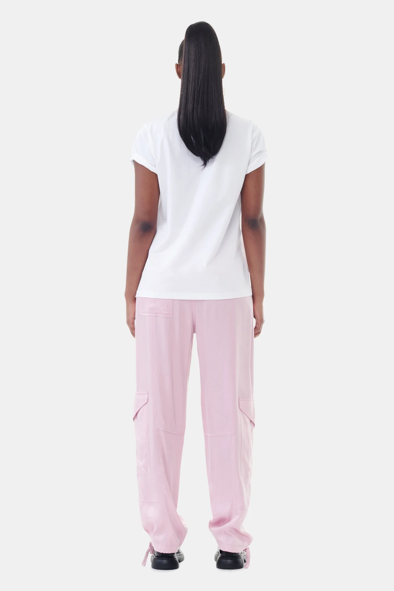 Basic Jersey Cocktail Relaxed T-Shirt | Bright White - Image 6
