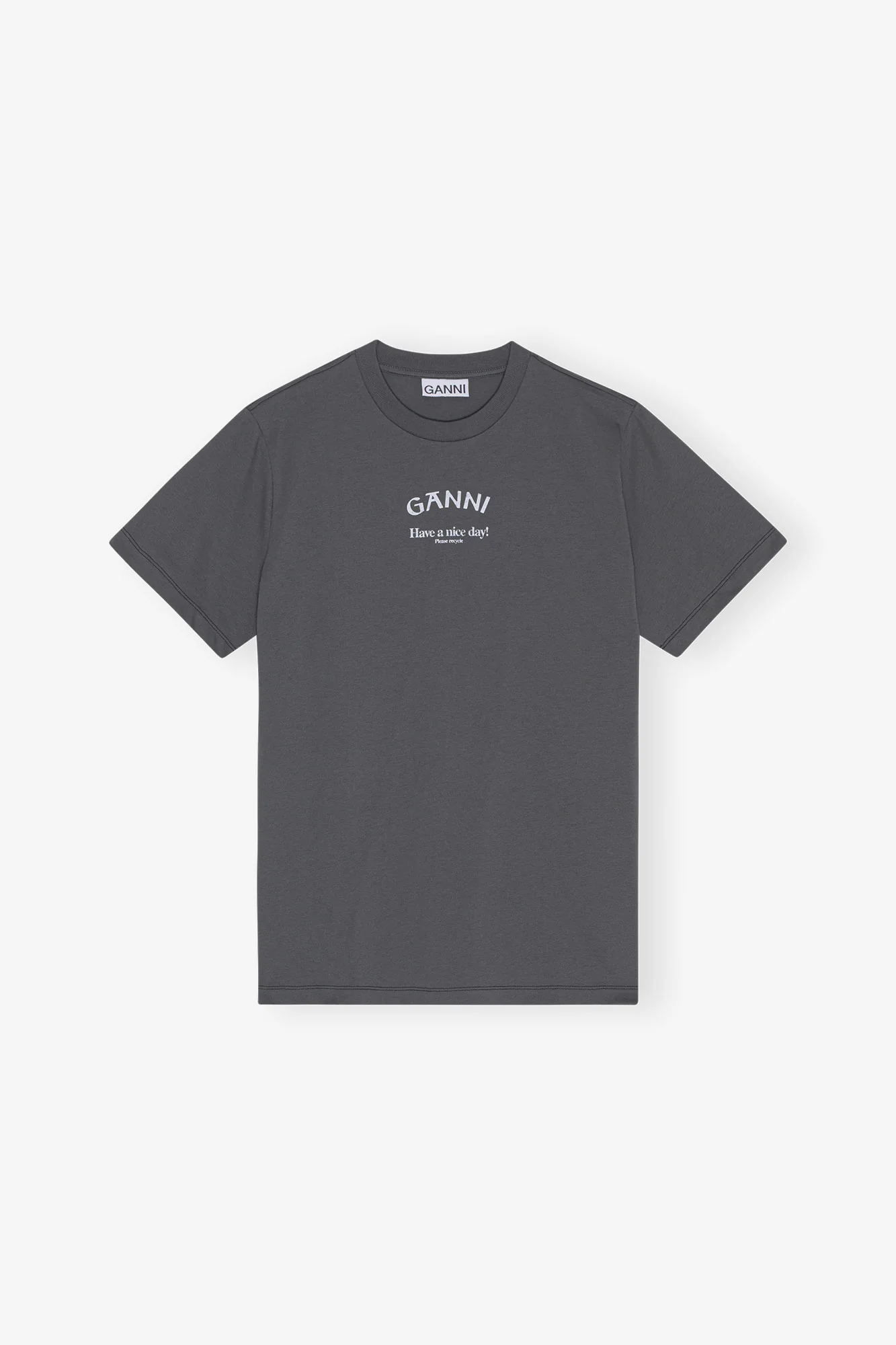 Basic Jersey Ganni Relaxed T-Shirt | Volcanic Ash