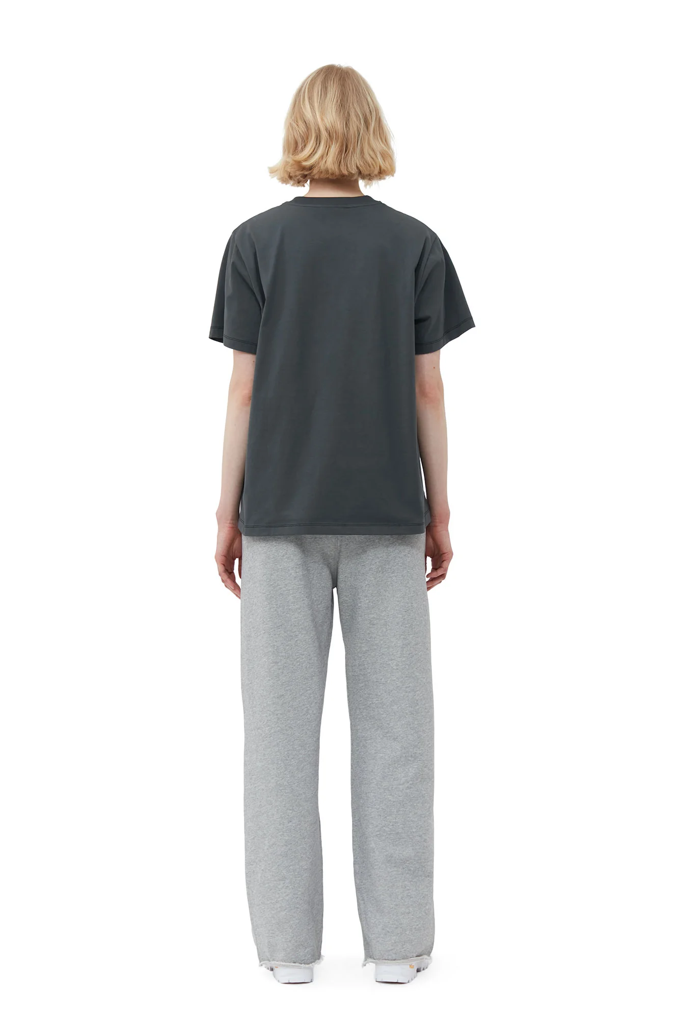 Basic Jersey Ganni Relaxed T-Shirt | Volcanic Ash - Image 7