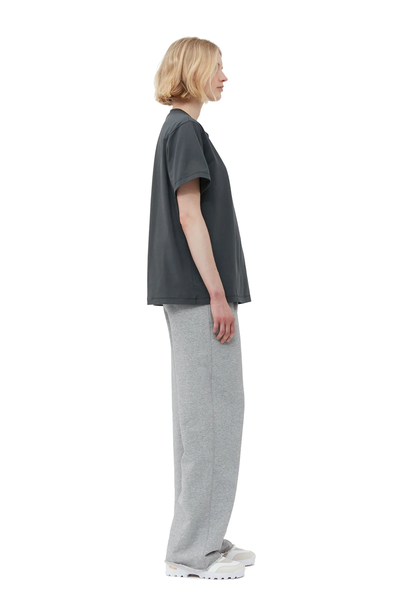 Basic Jersey Ganni Relaxed T-Shirt | Volcanic Ash - Image 9