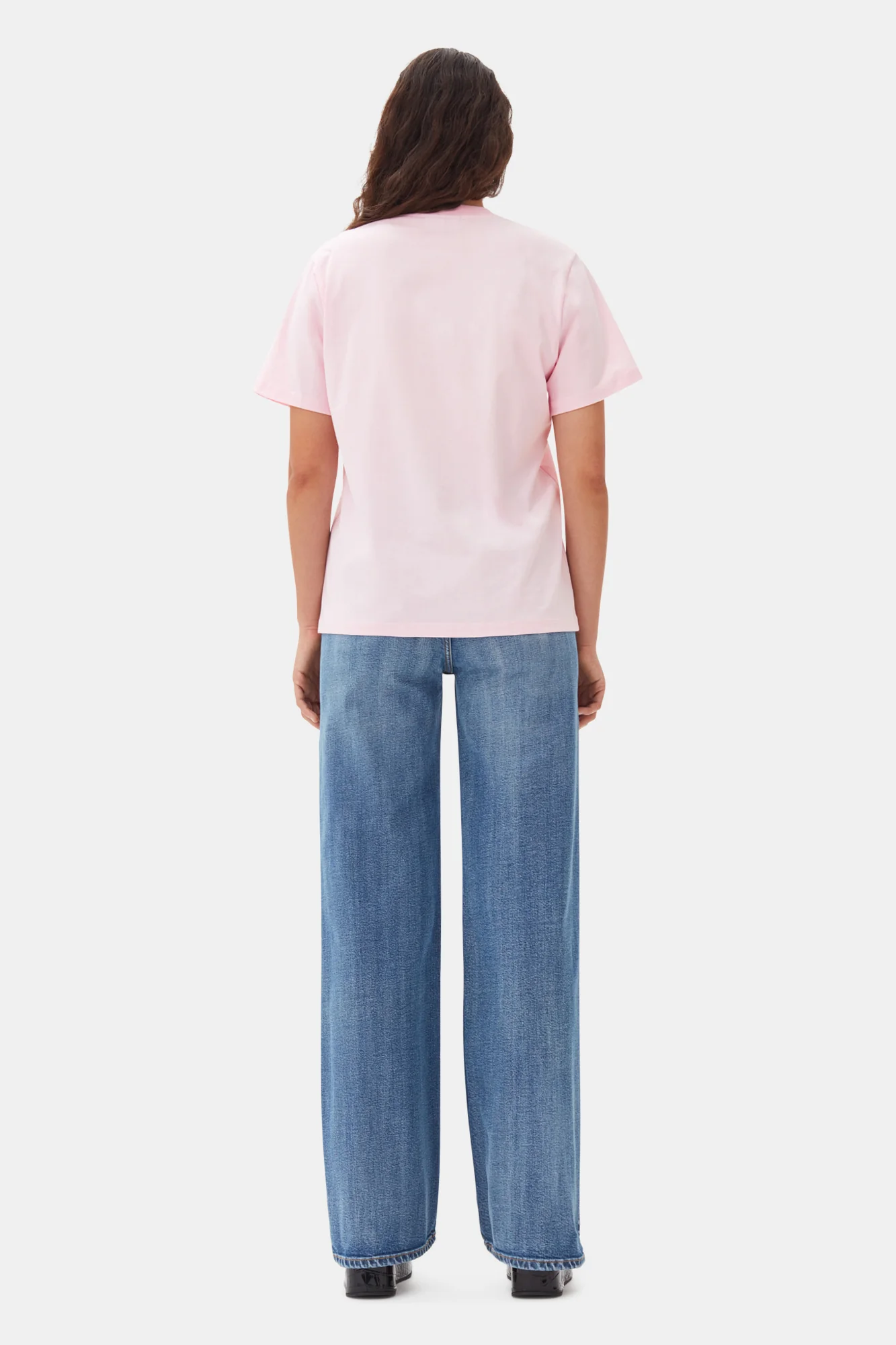 Basic Jersey Grapefruit Relaxed T-Shirt | Chalk Pink - Image 6