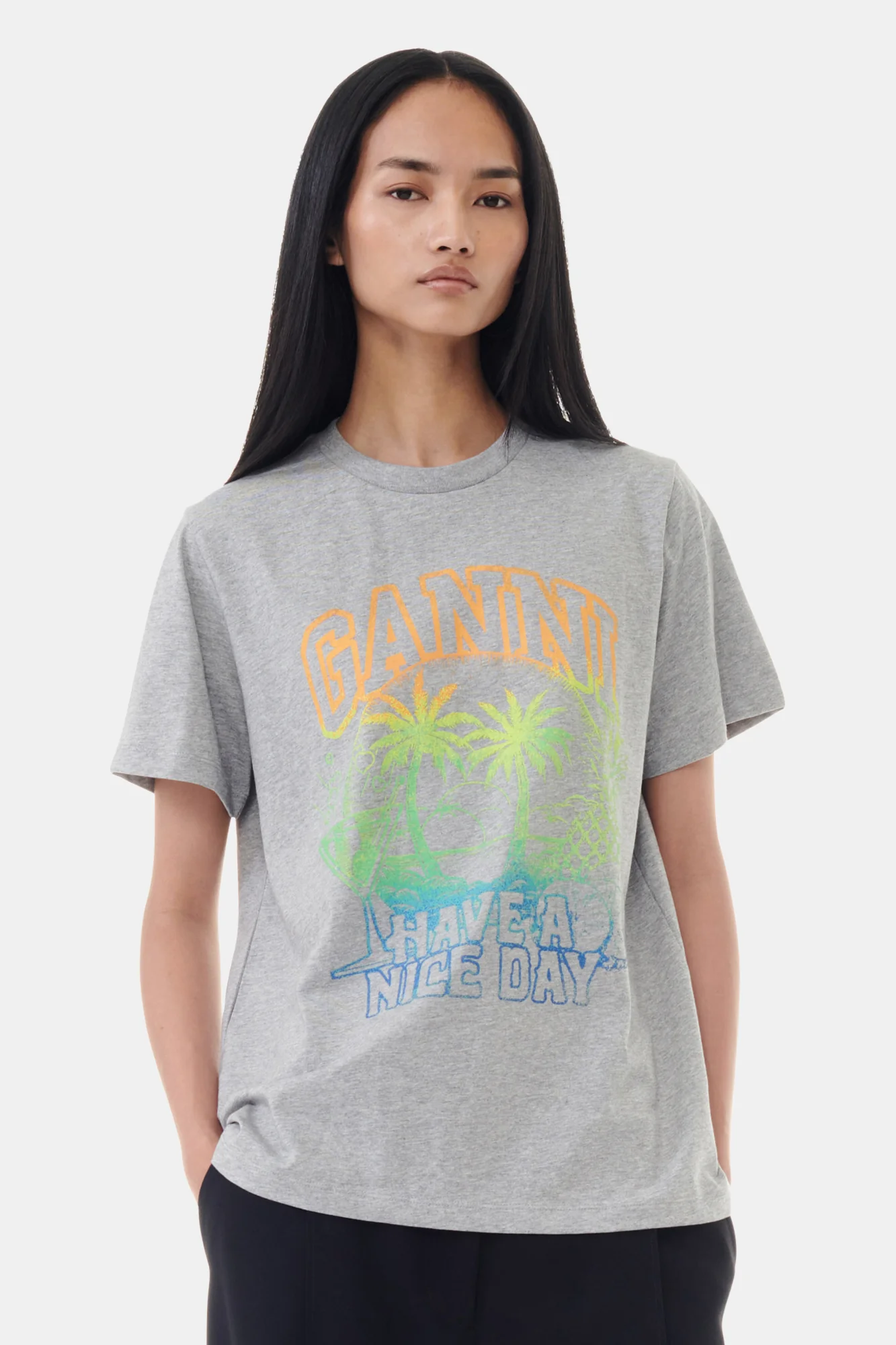 Basic Jersey Holiday Relaxed T-Shirt | Paloma Melange - Image 3