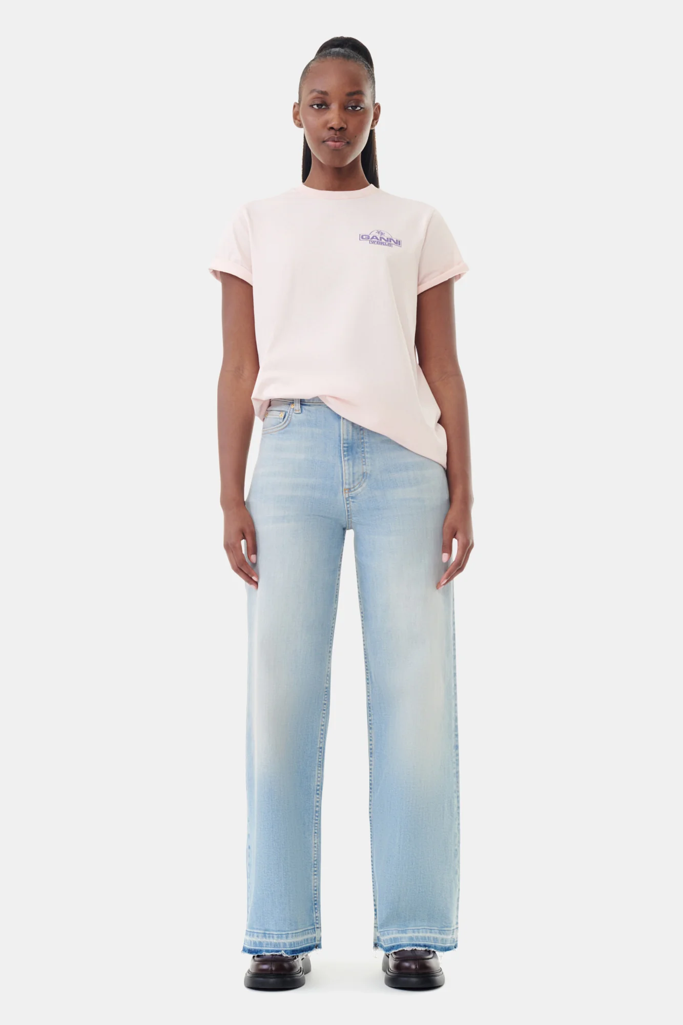 Basic Jersey Palm Trees Relaxed T-Shirt | Lotus - Image 4