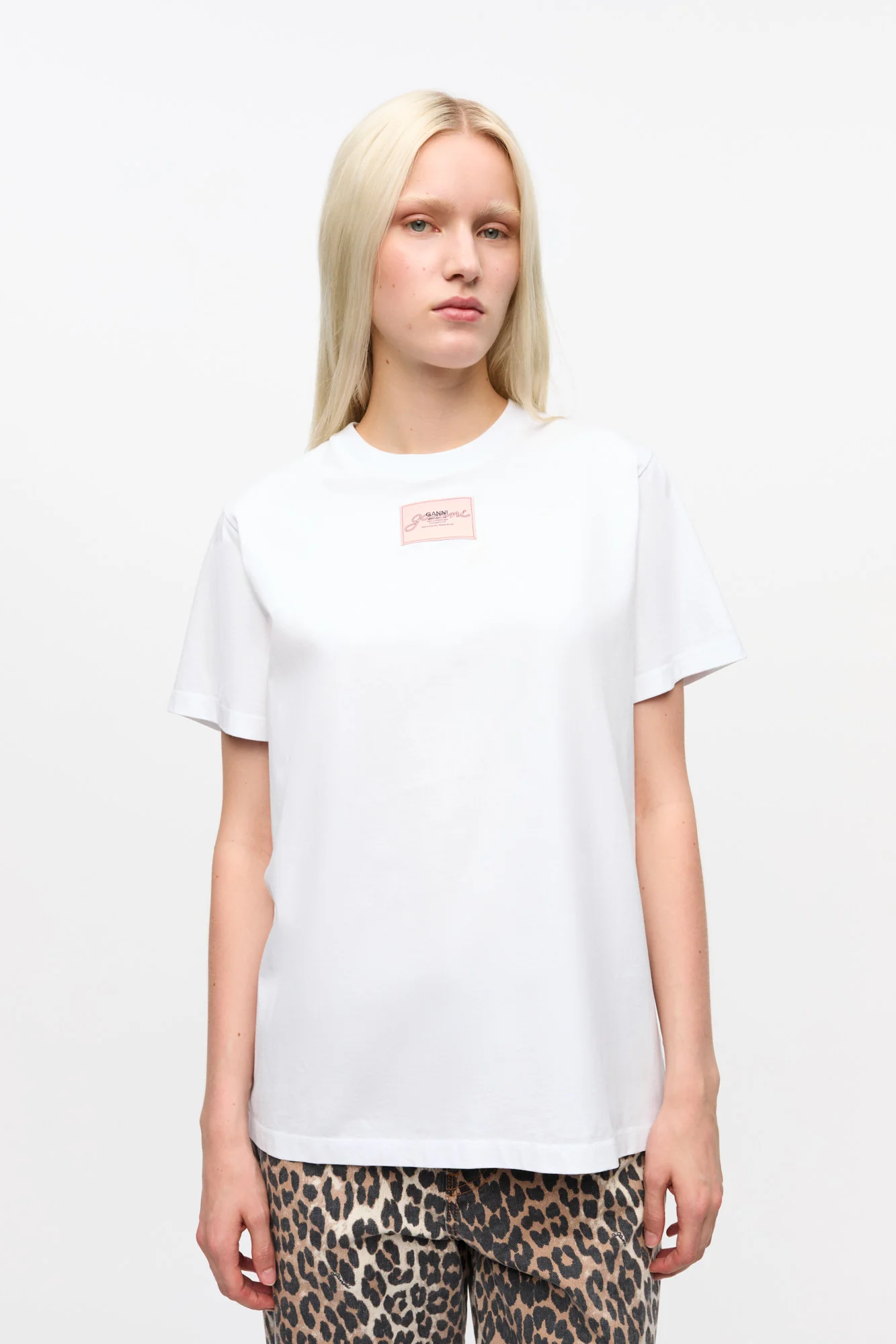 Basic Jersey Relaxed T-Shirt | Bright White - Image 3