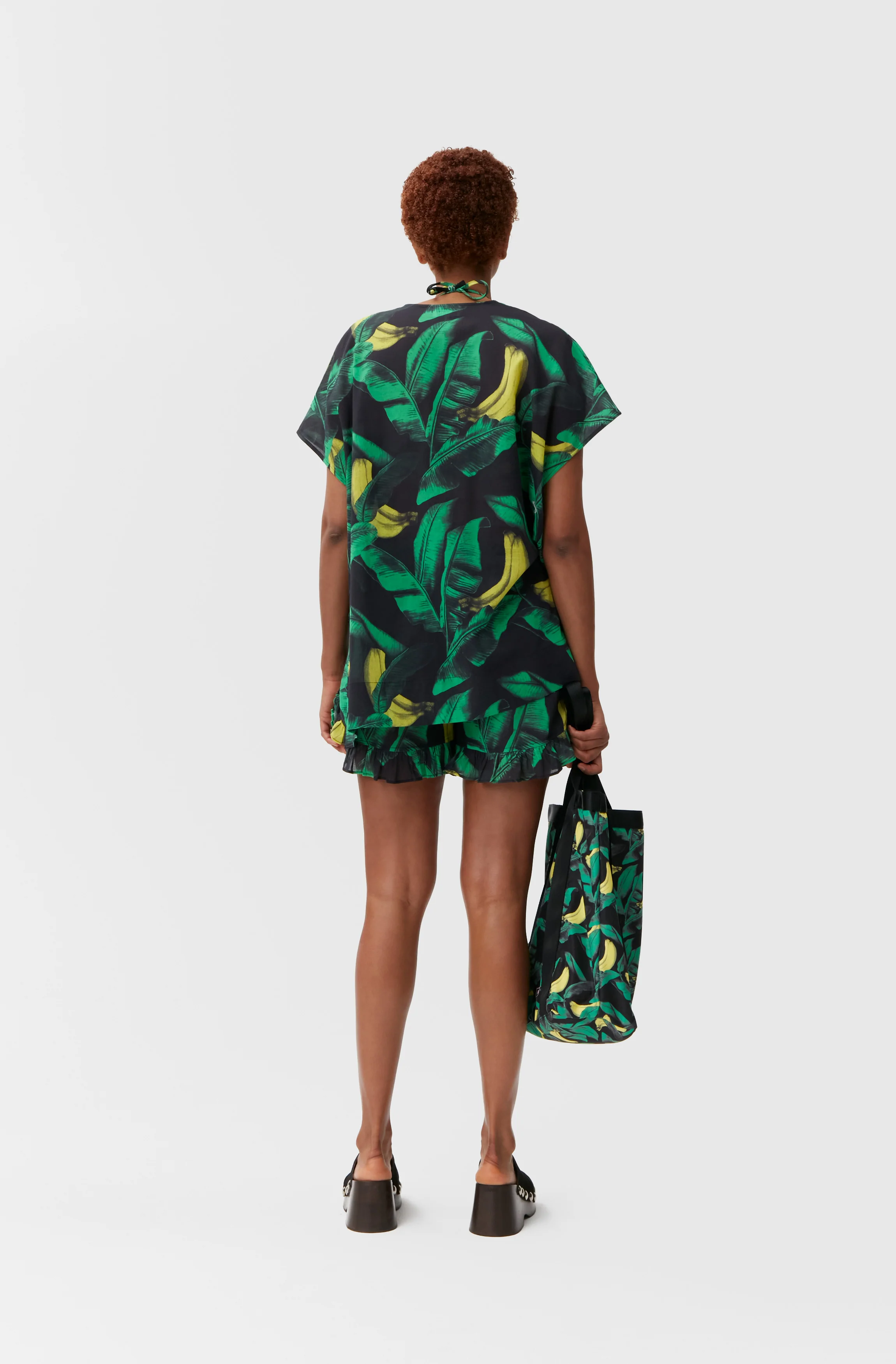 Beach Kaftan | Banana Tree Black - Image 4