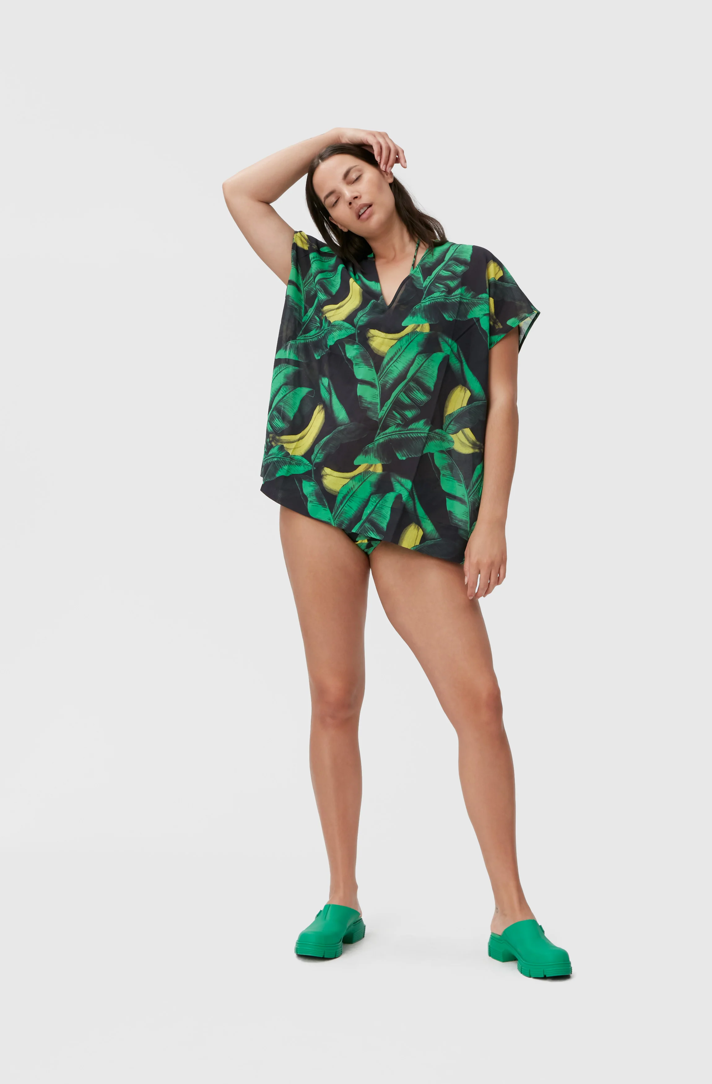 Beach Kaftan | Banana Tree Black - Image 5