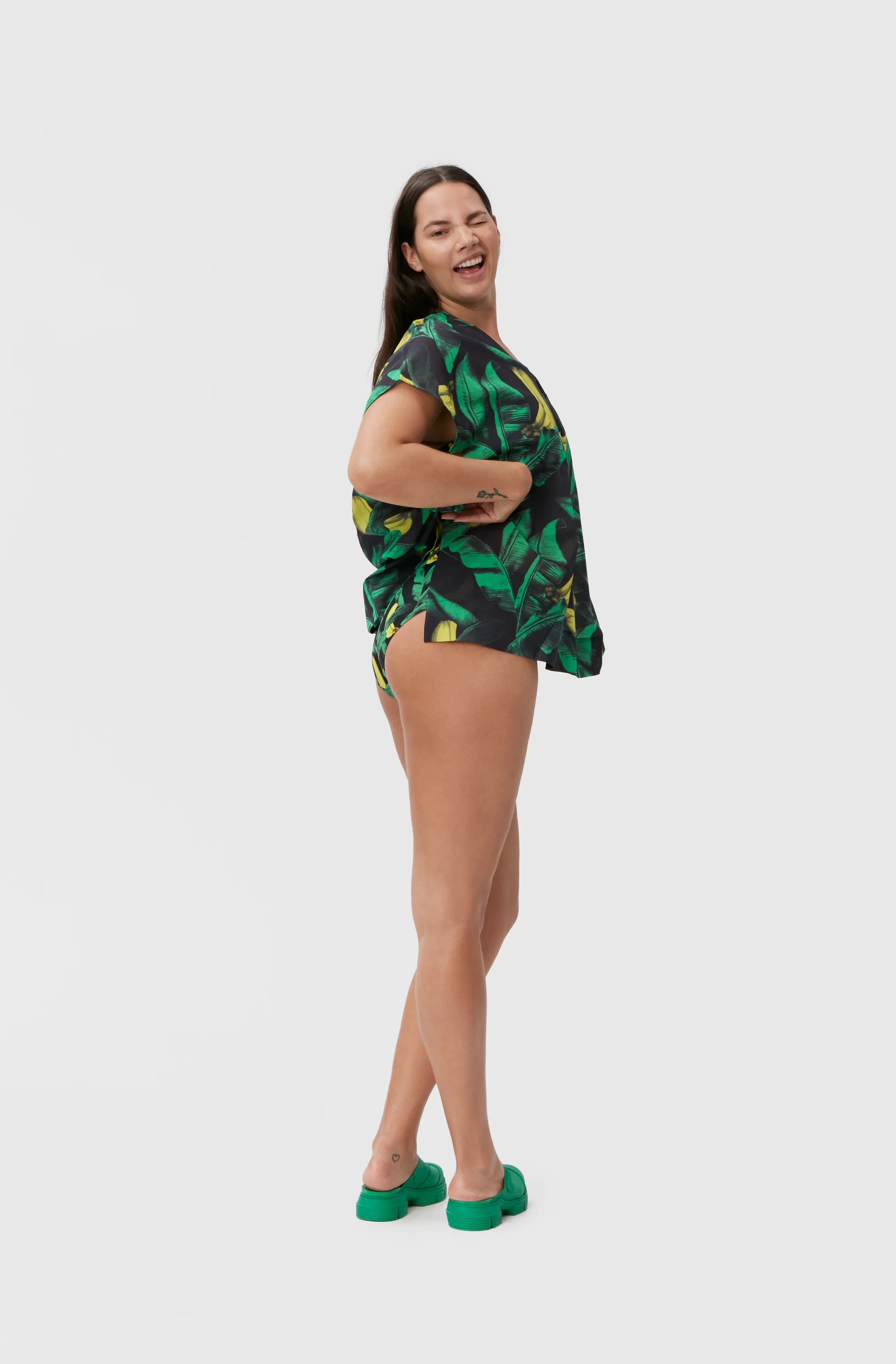 Beach Kaftan | Banana Tree Black - Image 6