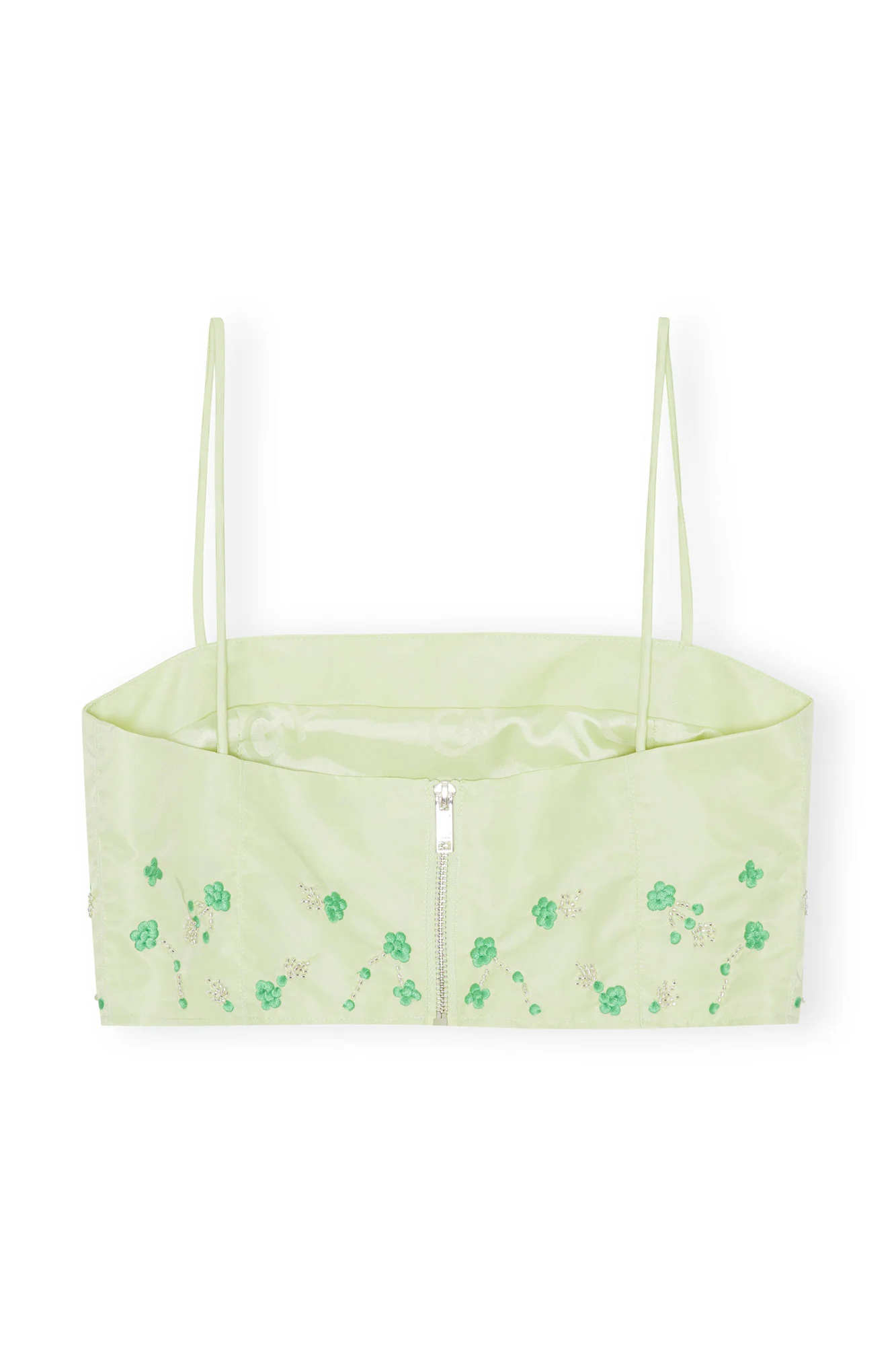 Beaded Nylon Top | Lily Green - Image 2