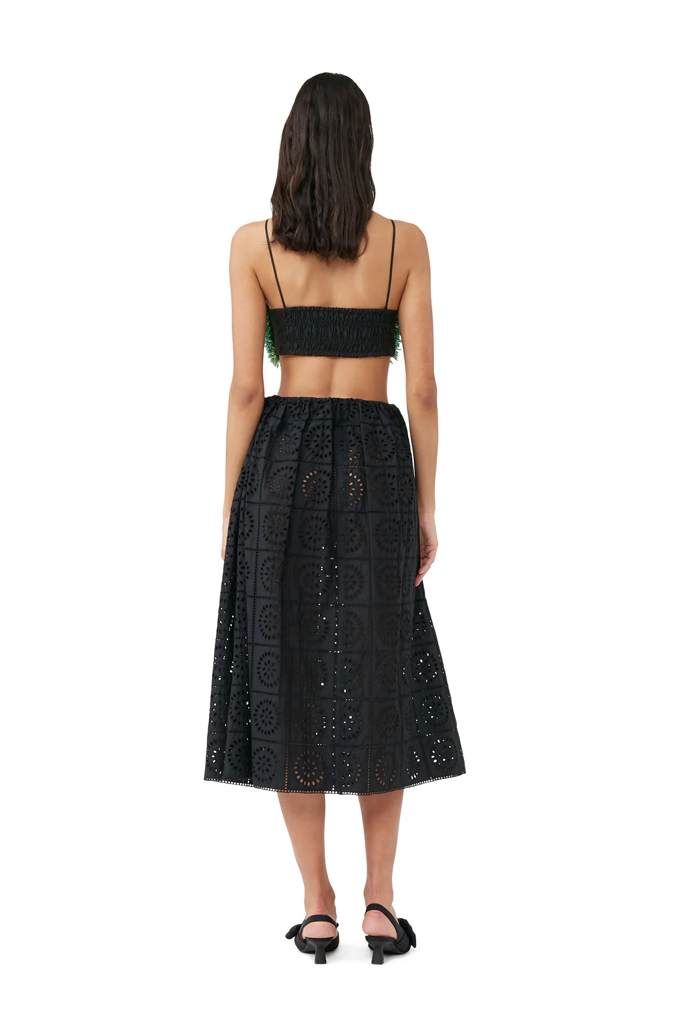 Beaded Taffeta Top | Black - Image 4