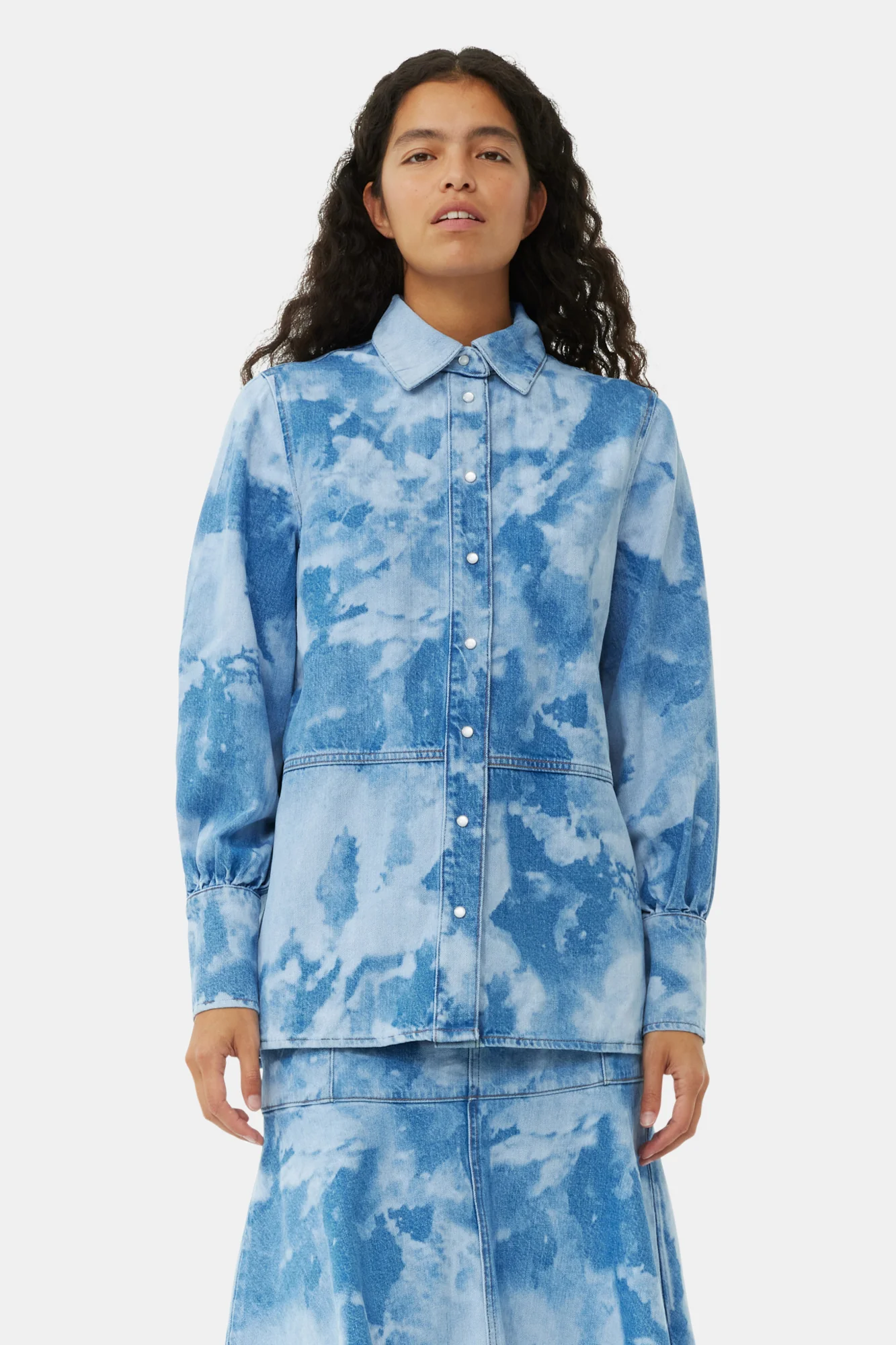 Bleach Denim Shirt | Light Blue Stone - Image 3