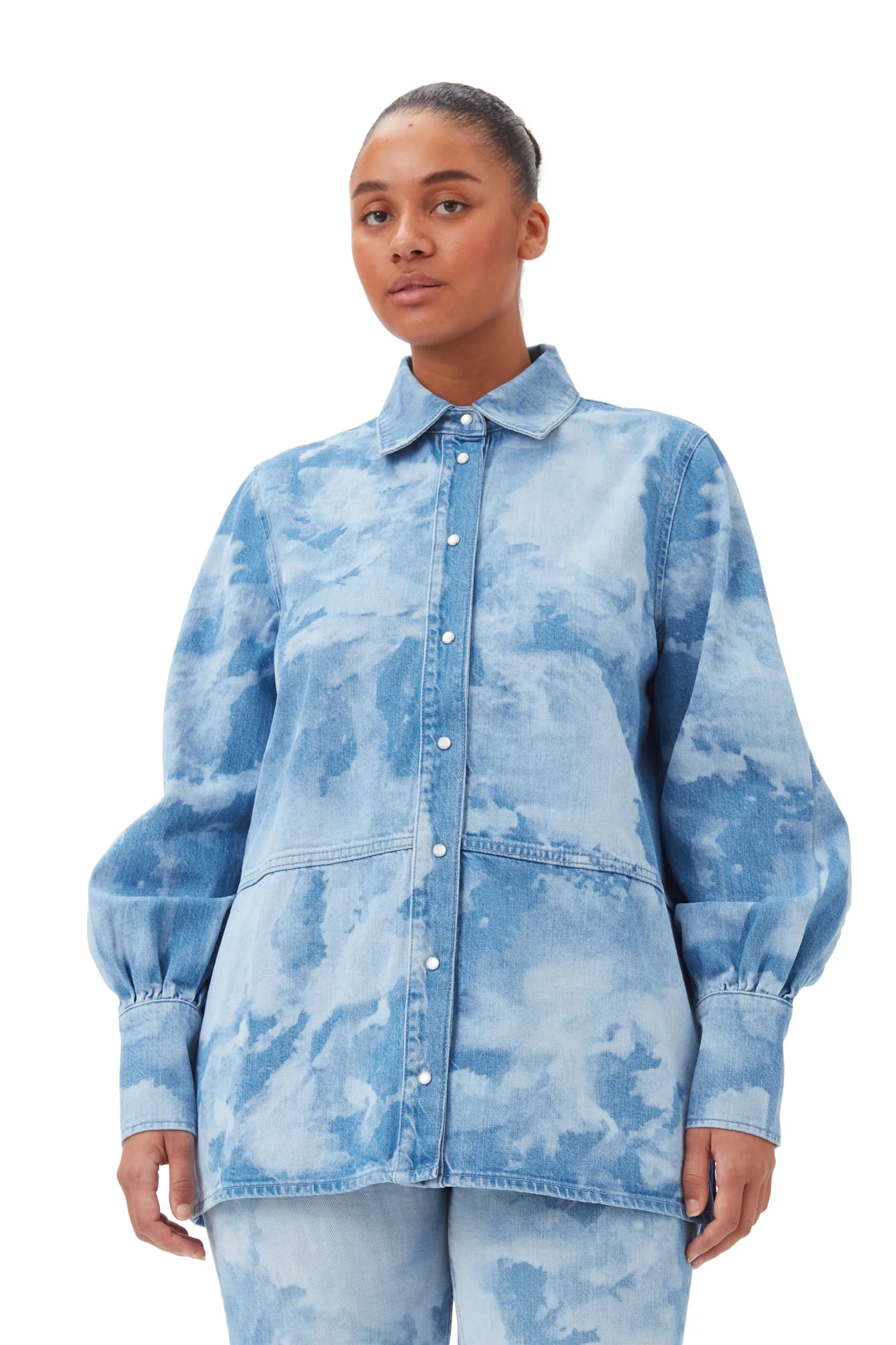 Bleach Denim Shirt | Light Blue Stone - Image 7