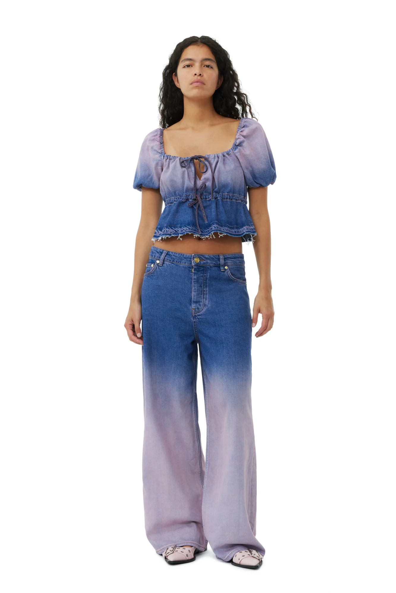 Bleach Future Denim Puff Sleeve Top | Bleach - Image 4