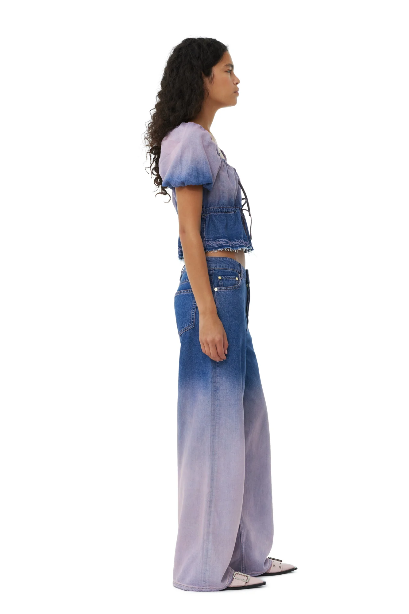 Bleach Future Denim Puff Sleeve Top | Bleach - Image 5