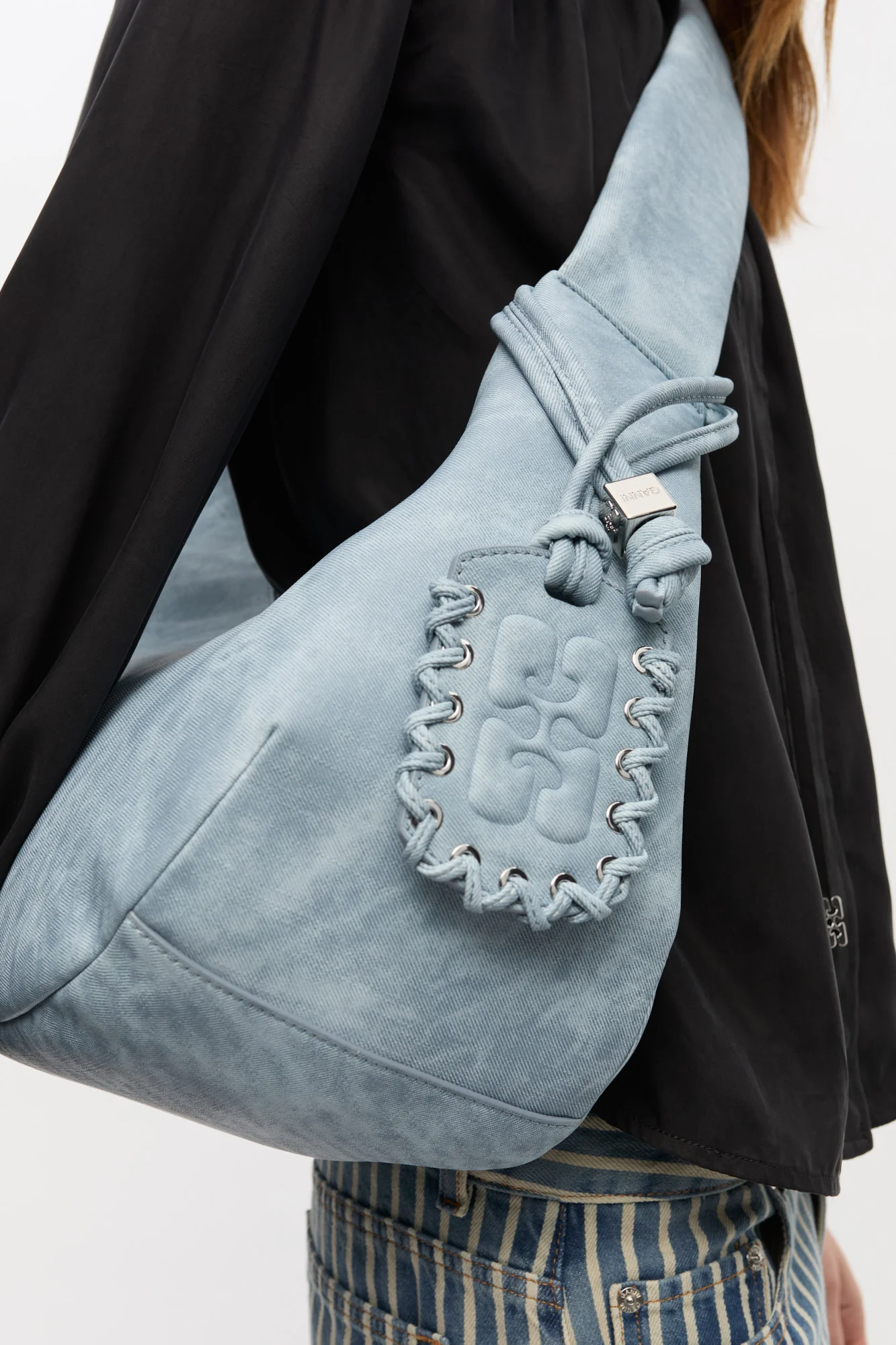 Bleached Medium Hobo Bag | Celestial Blue - Image 6