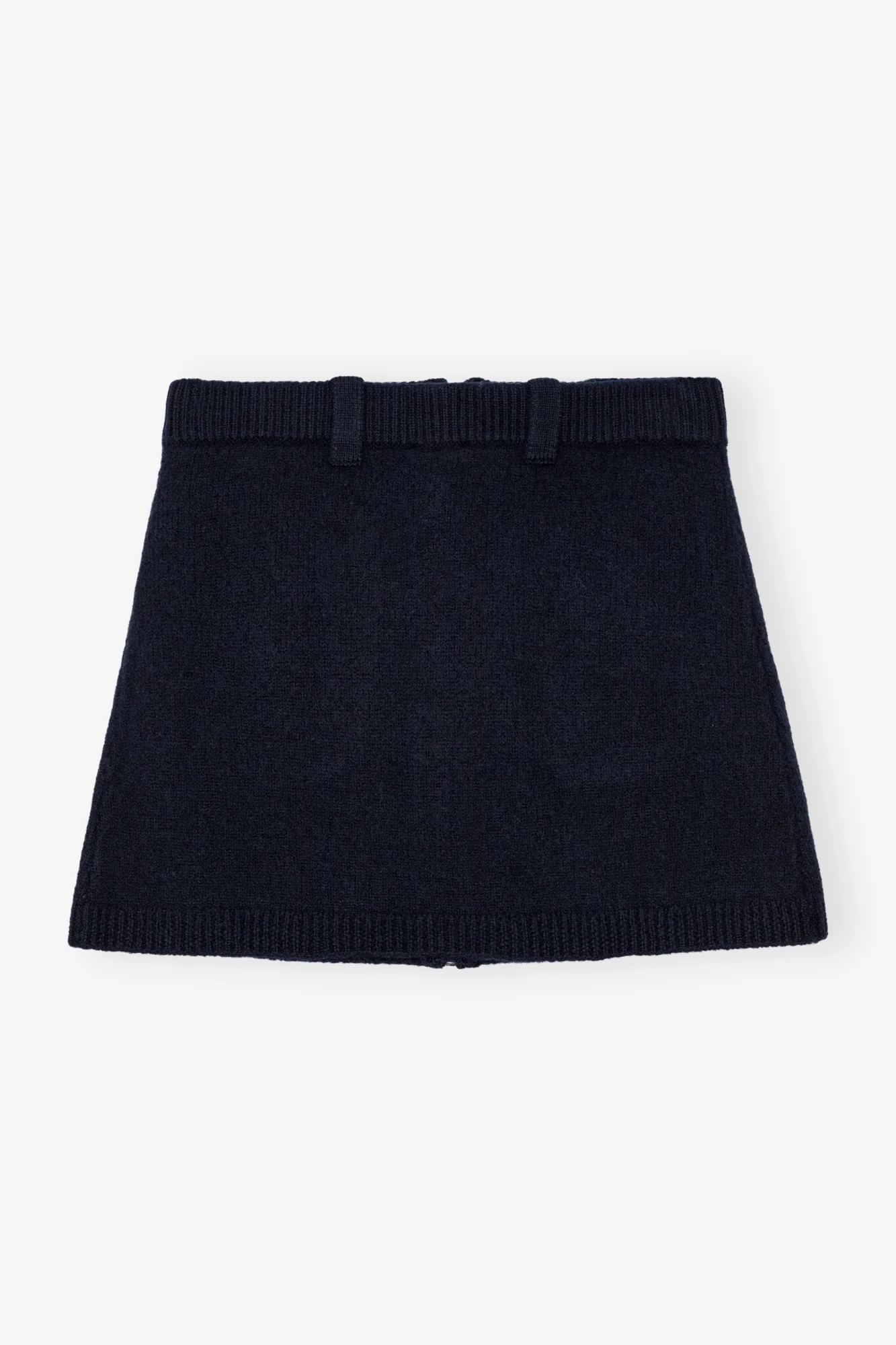 Boiled Wool Mini Skirt | Sky Captain - Image 2