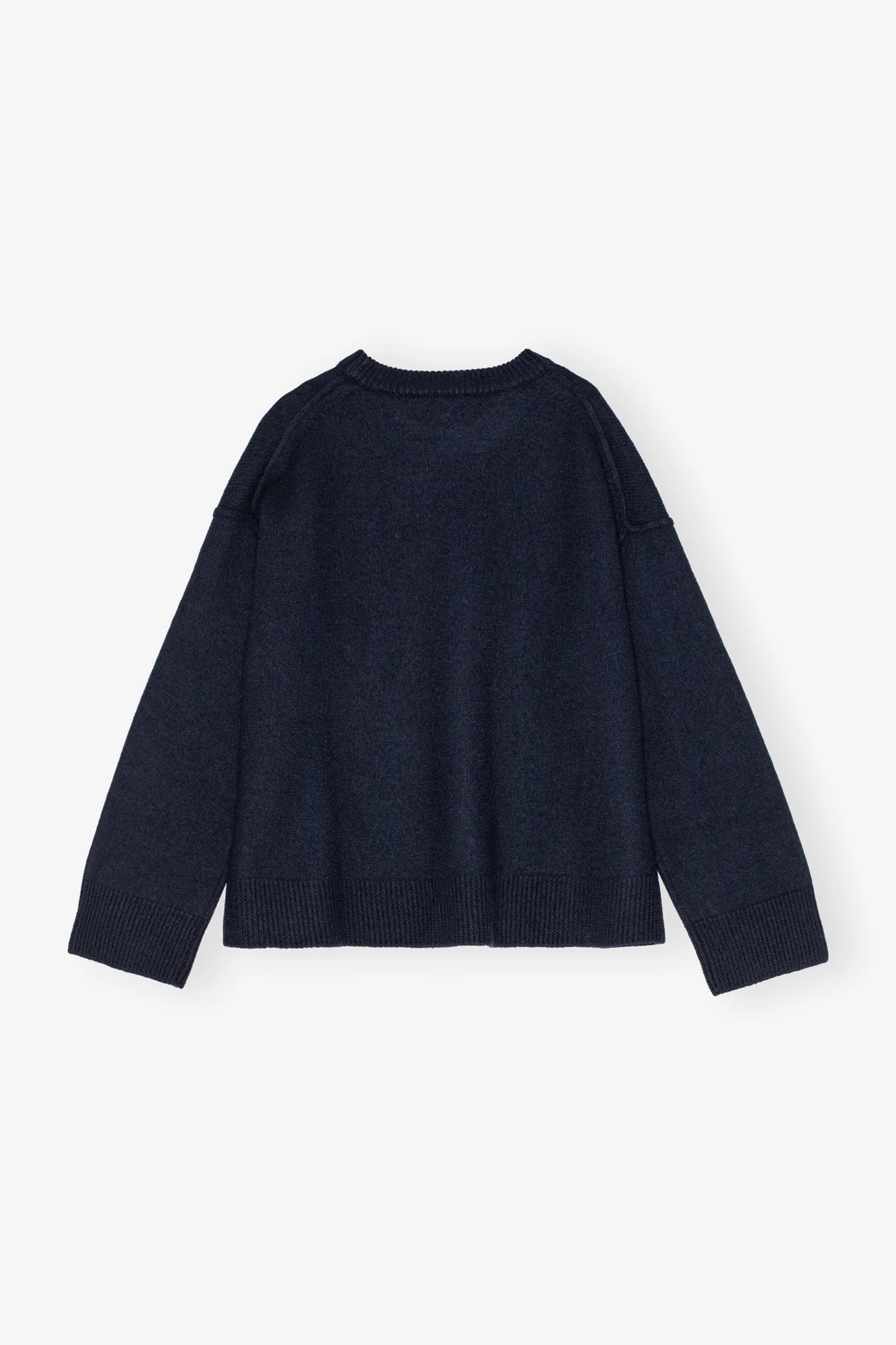 Boiled Wool O-Neck | Sky Captain - Image 2