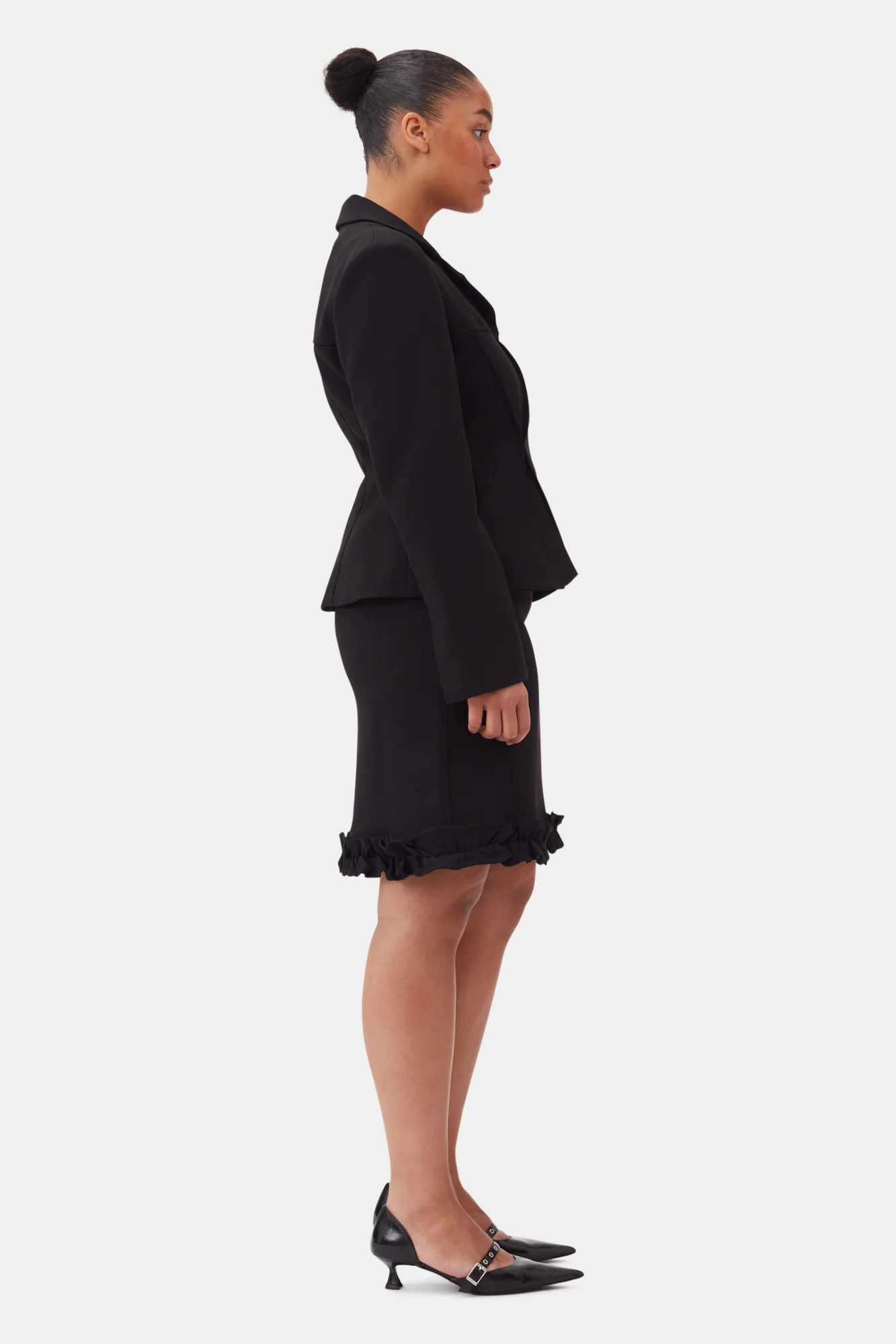 Bonded Crepe Skirt | Black - Image 8