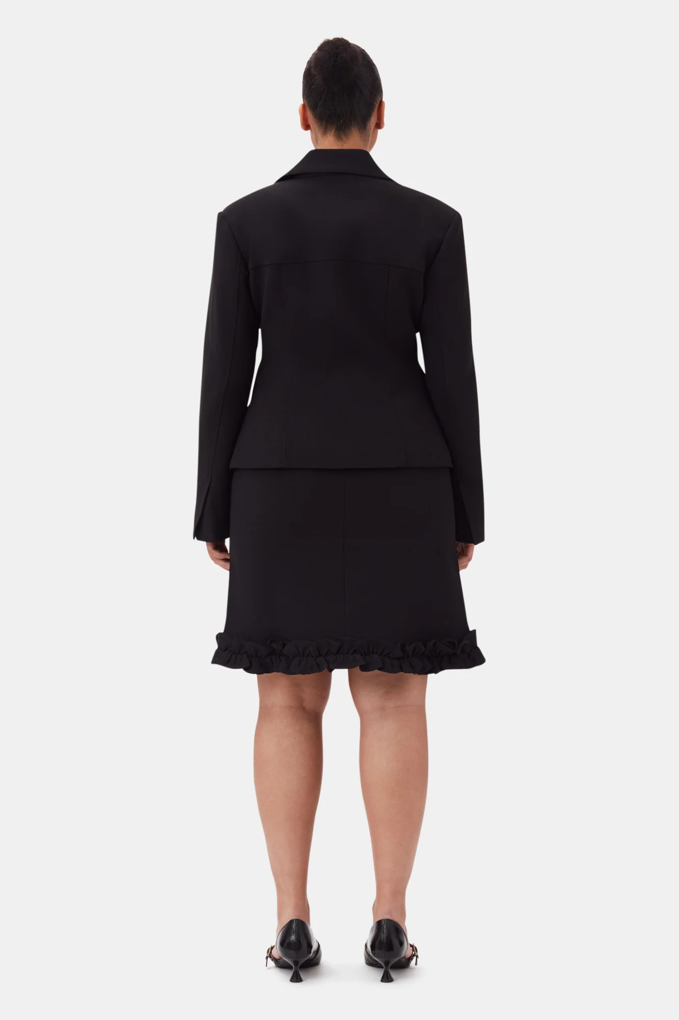 Bonded Crepe Skirt | Black - Image 9