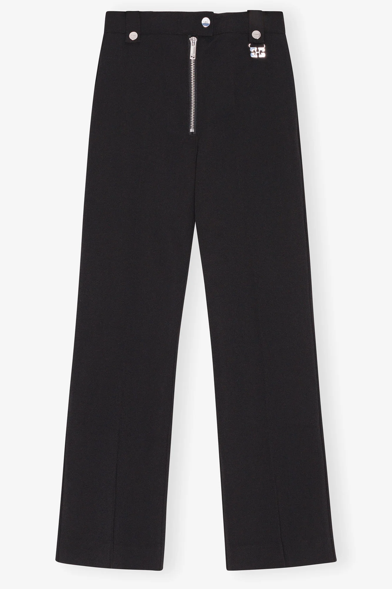 Bonded Crepe Trousers | Black