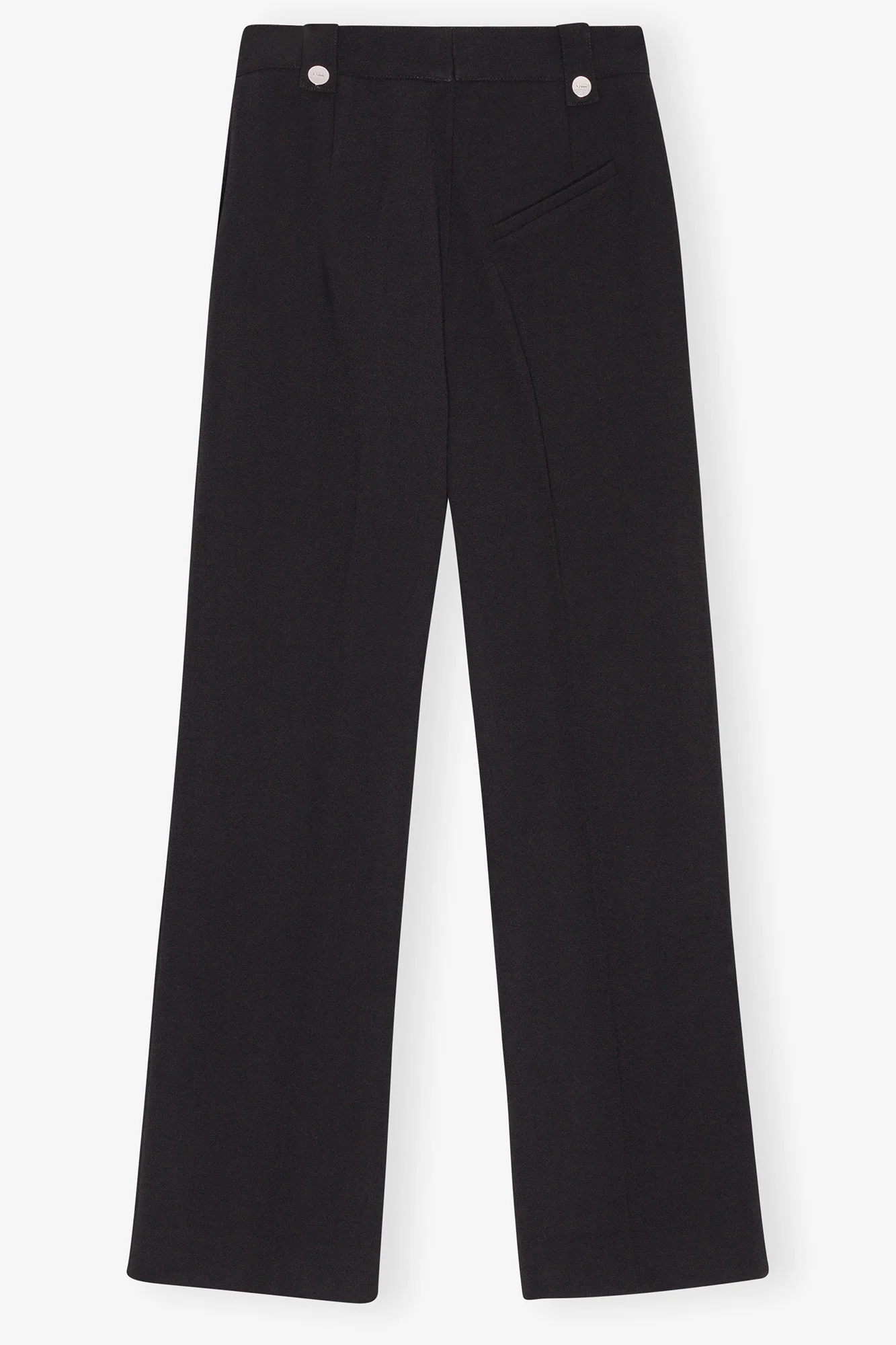 Bonded Crepe Trousers | Black - Image 2