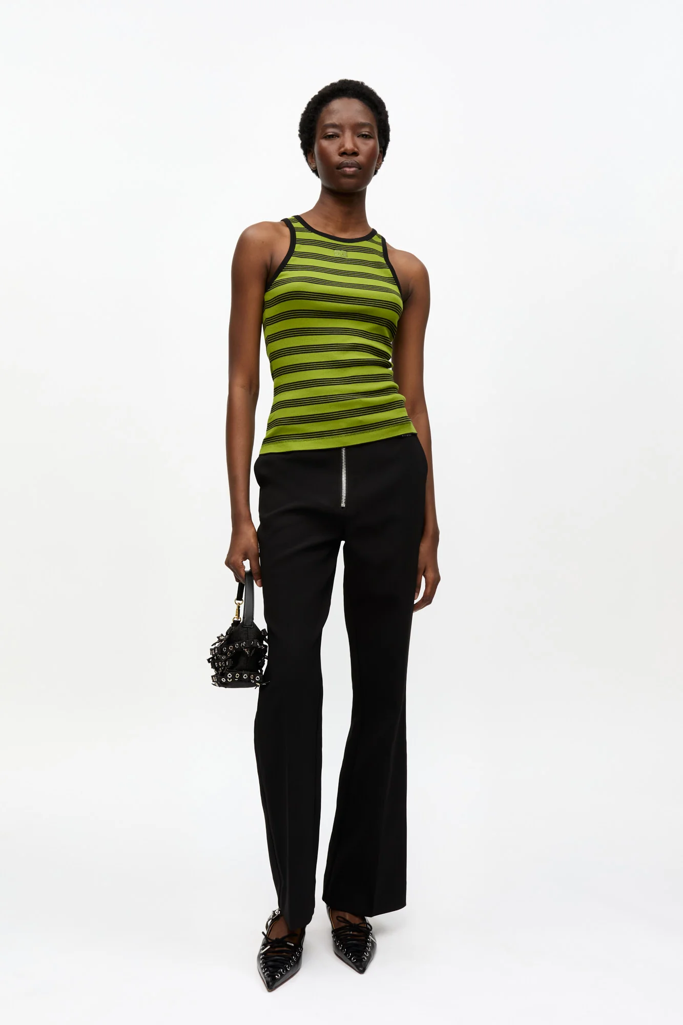 Bonded Crepe Trousers | Black - Image 3