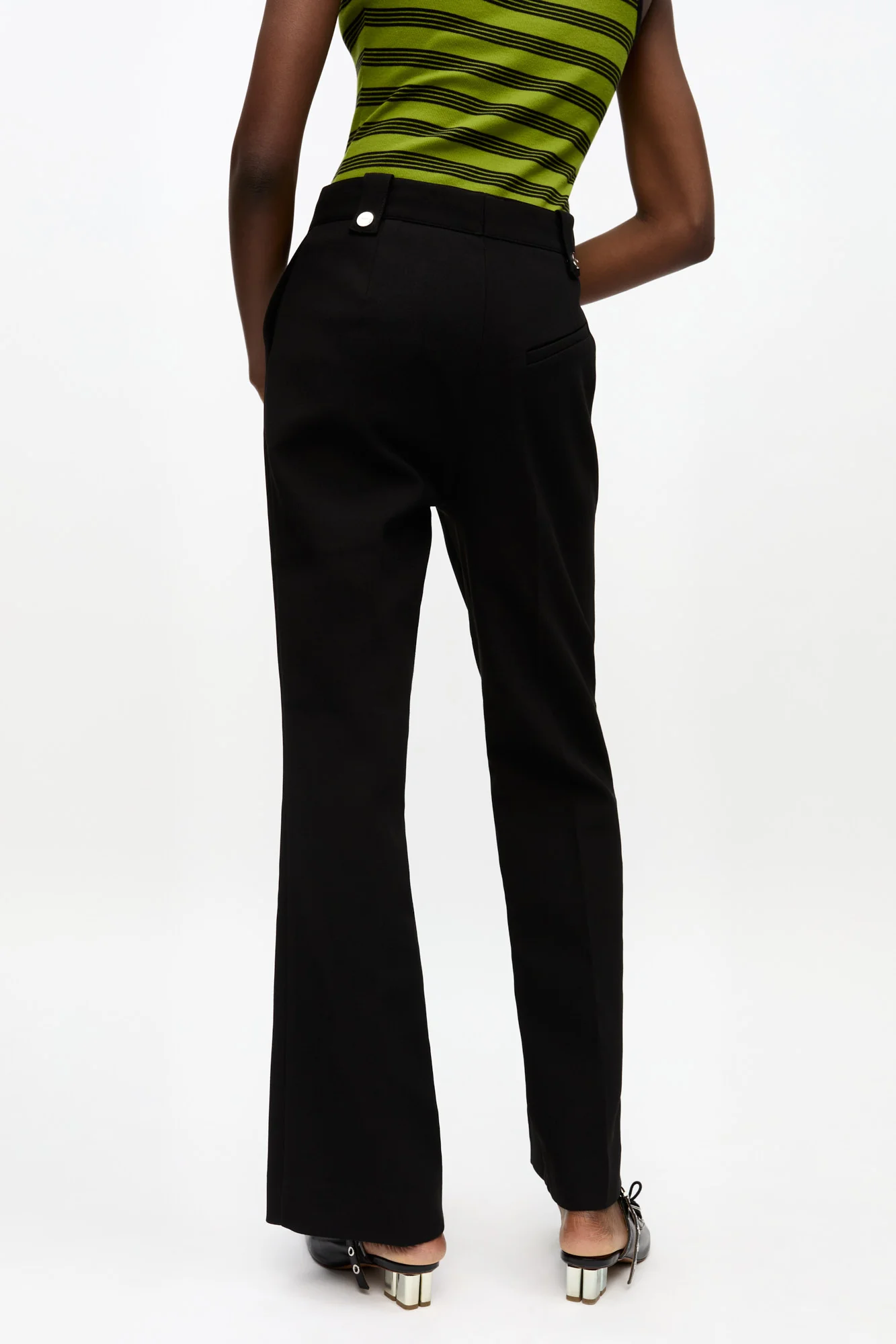 Bonded Crepe Trousers | Black - Image 5