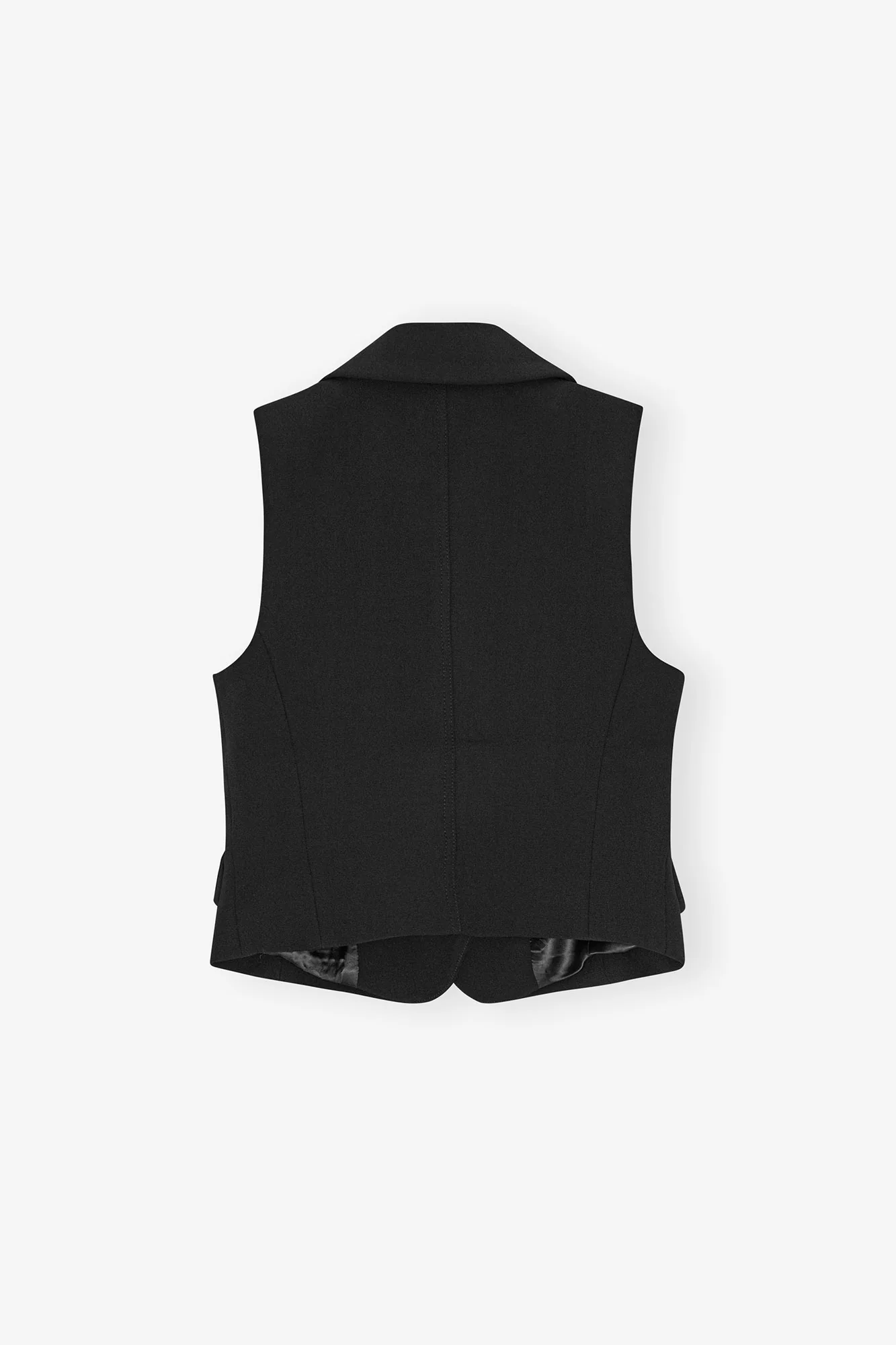 Bonded Crepe Vest | Black - Image 2