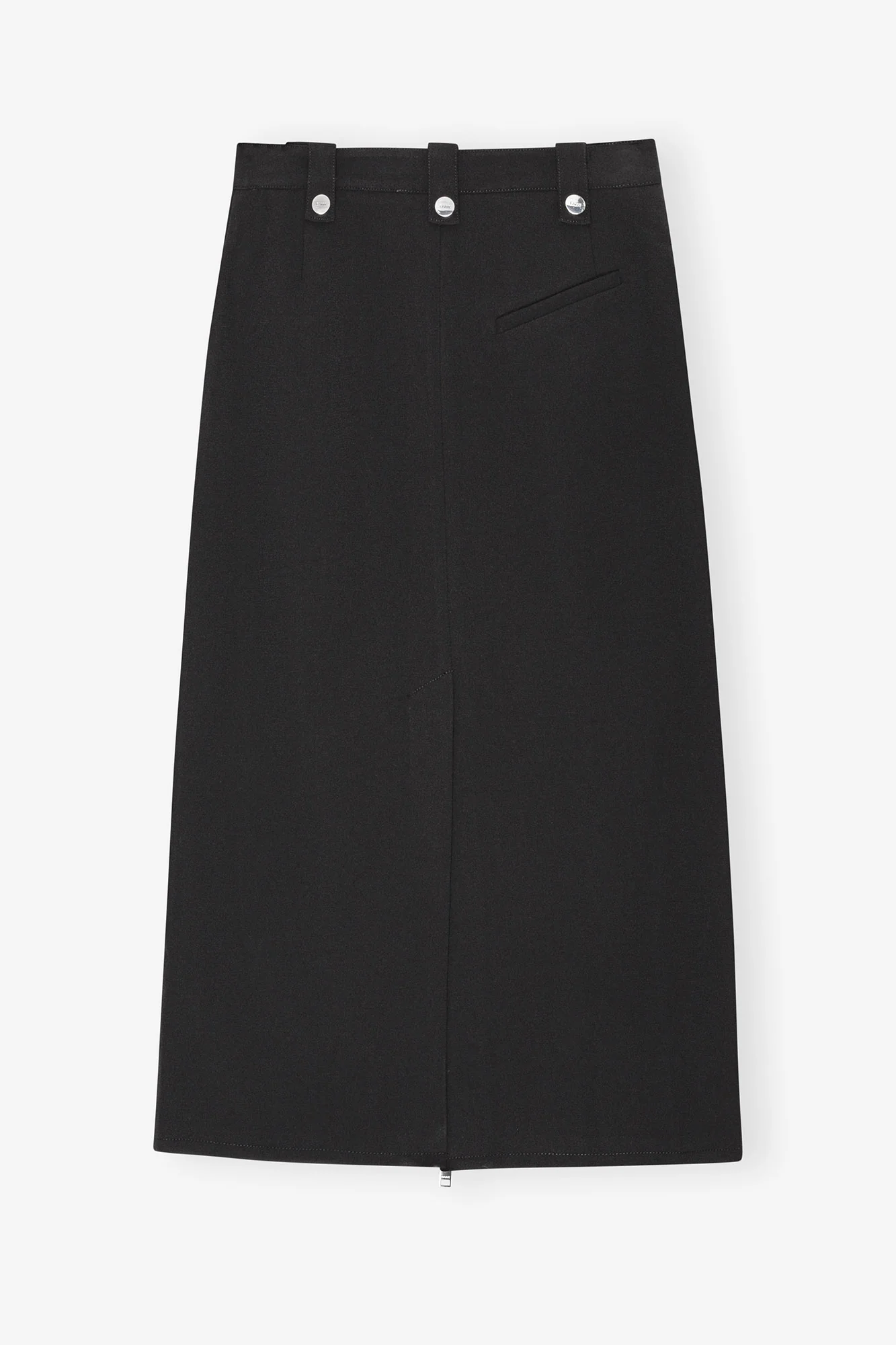 Bonded Front Zipped Crepe Skirt | Black - Image 2