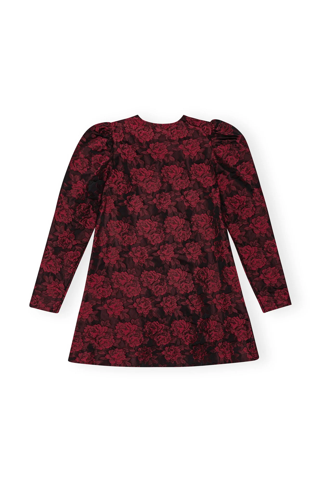 Botanical Jacquard Mini Dress | High Risk Red - Image 3