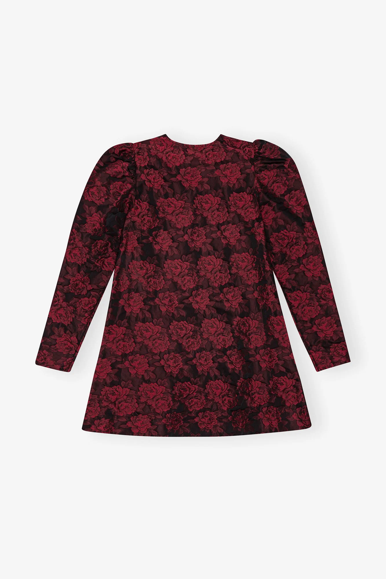Botanical Jacquard Mini Dress | High Risk Red - Image 4