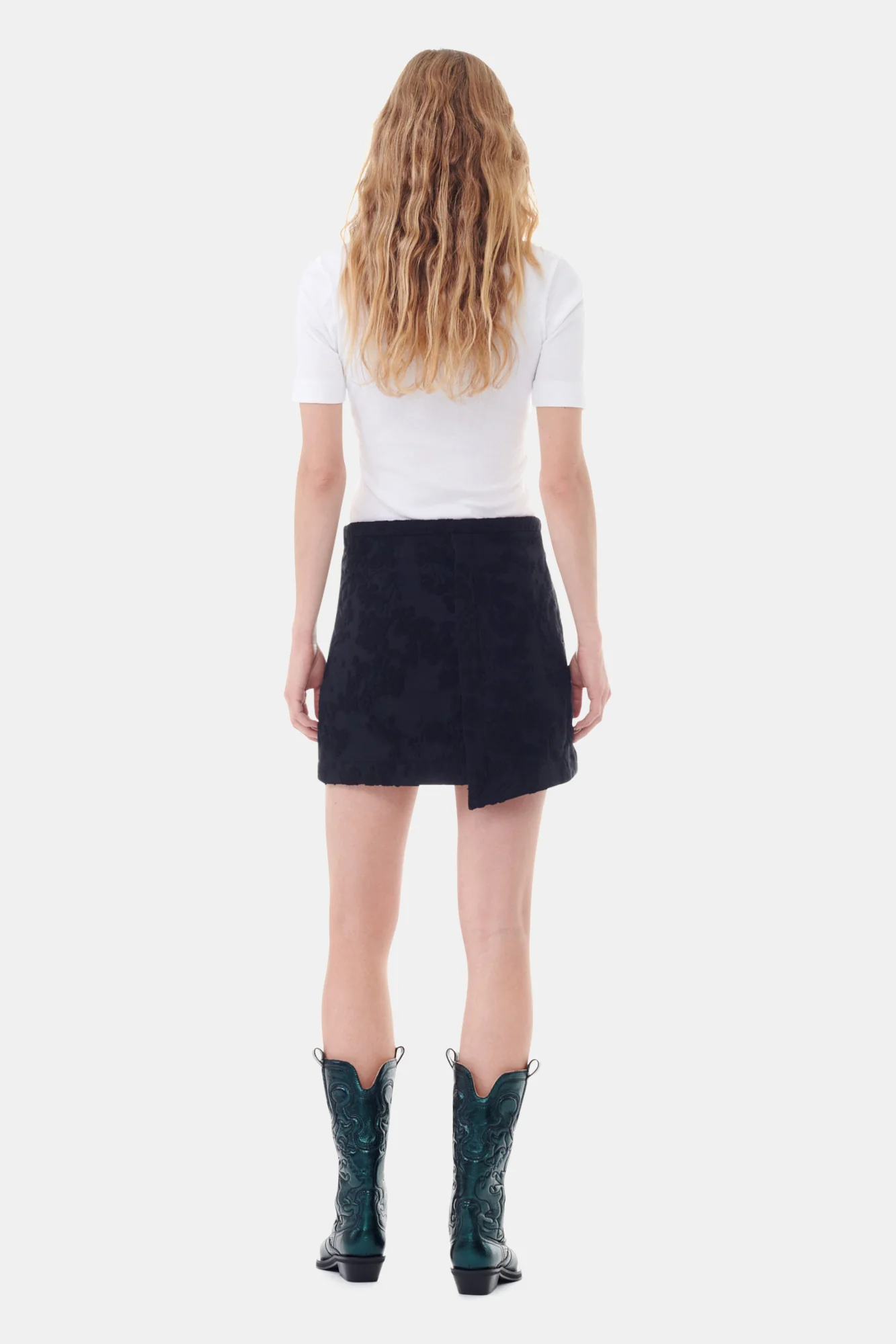 Boucle Jacquard Suiting Mini Skirt | Black - Image 5