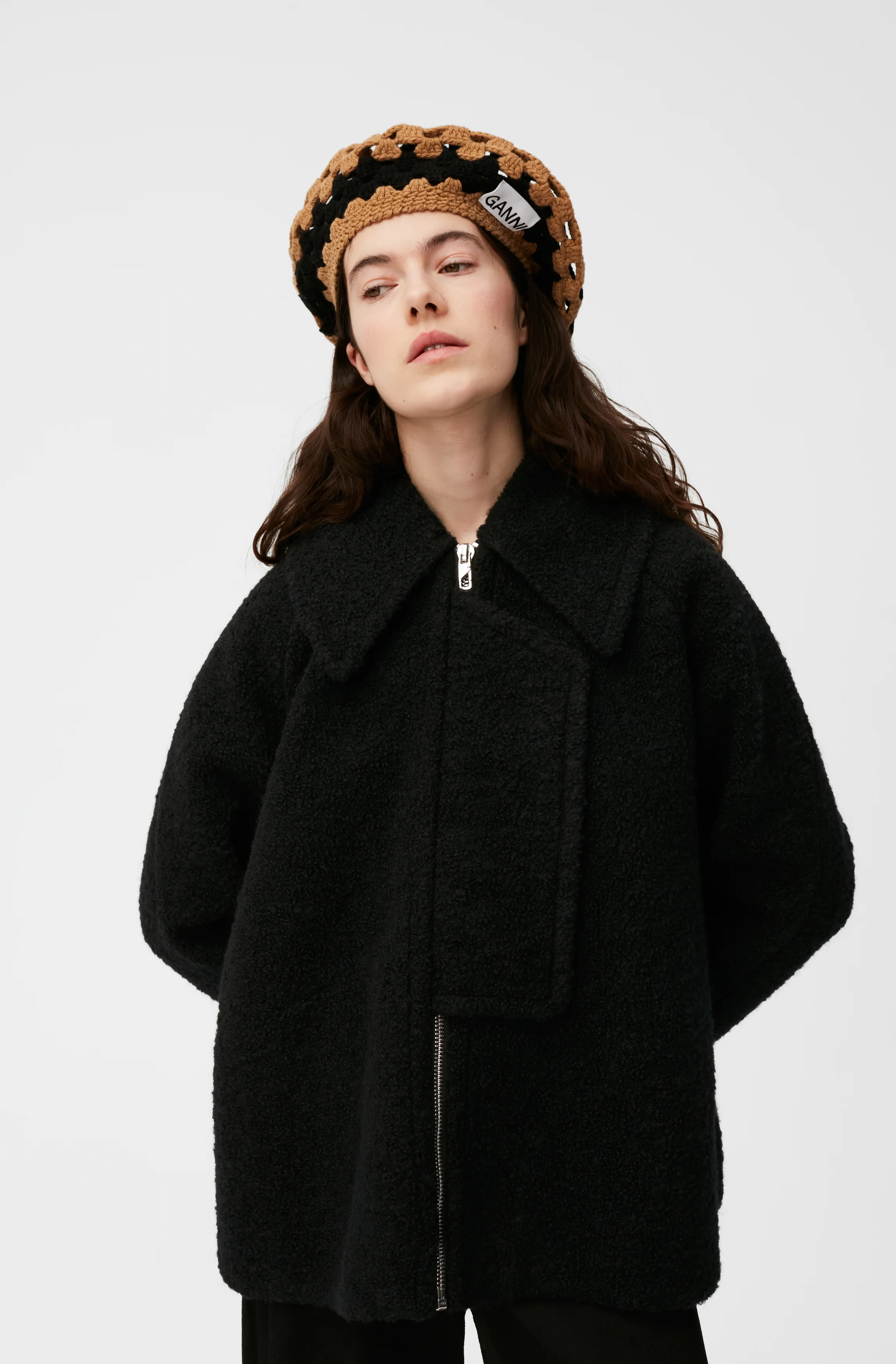Boucle Wool Jacket | Black - Image 3