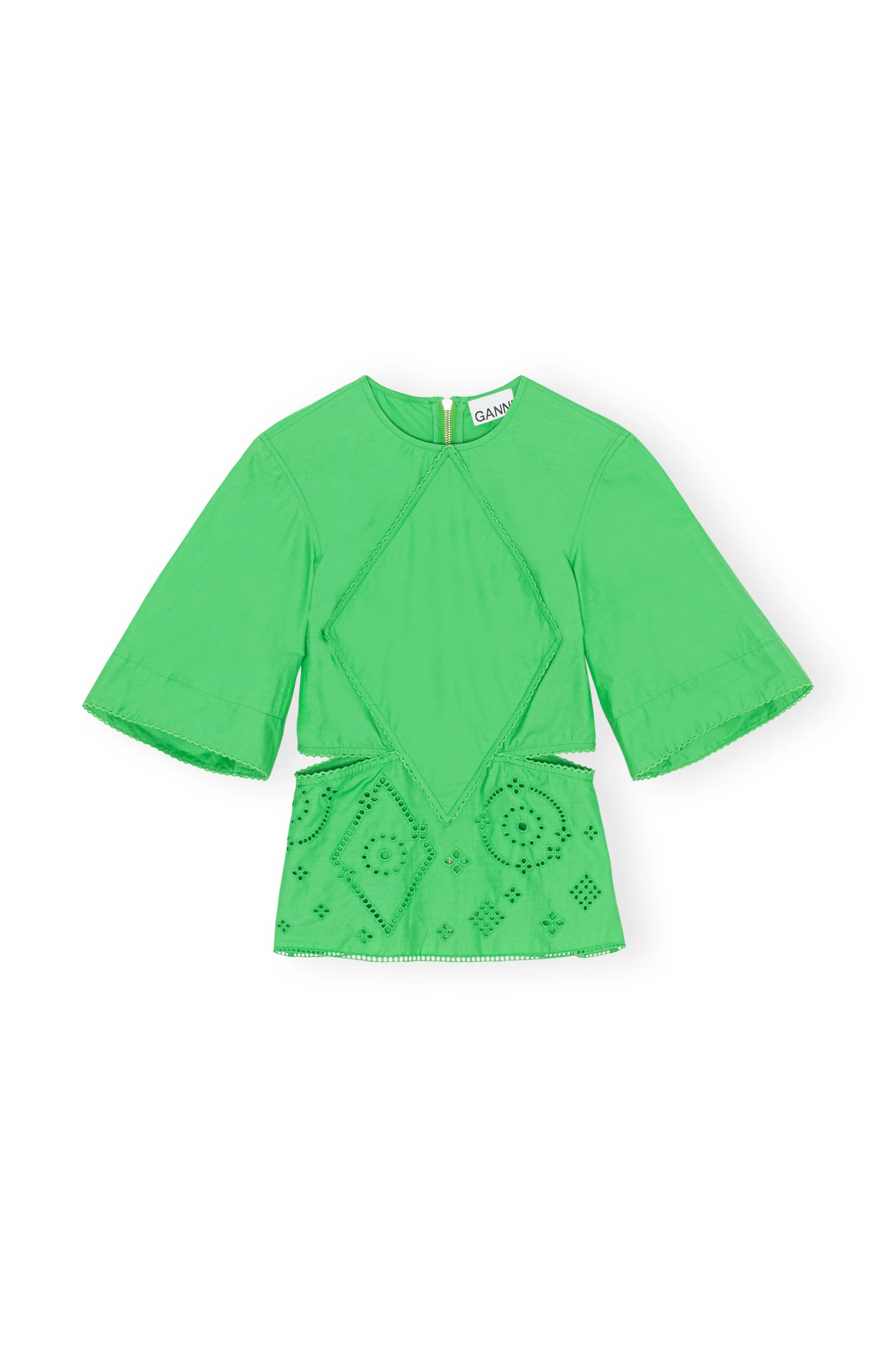Broderie Anglaise Blouse | Kelly Green