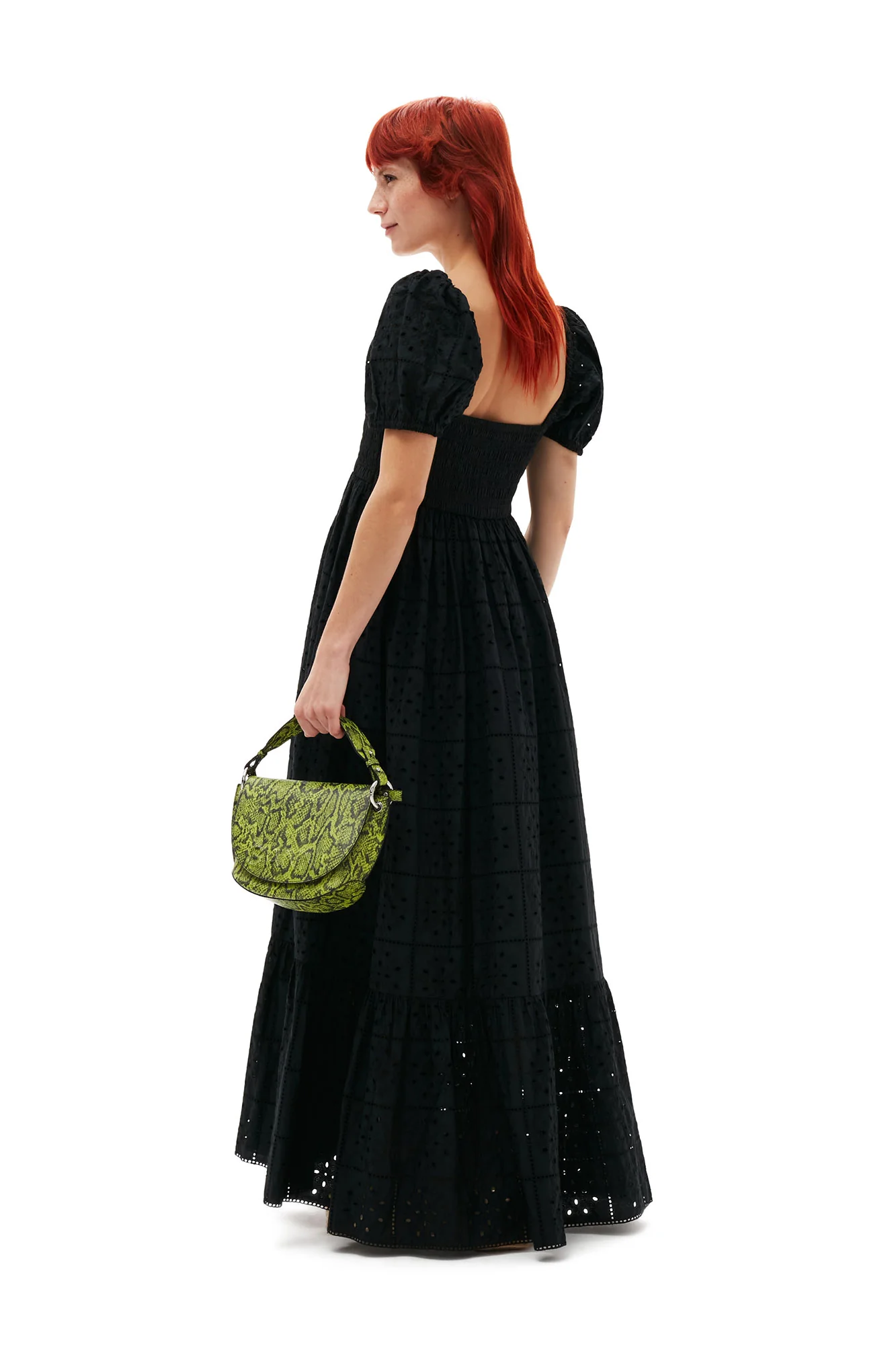 Broderie Anglaise Maxi Dress | Black - Image 4