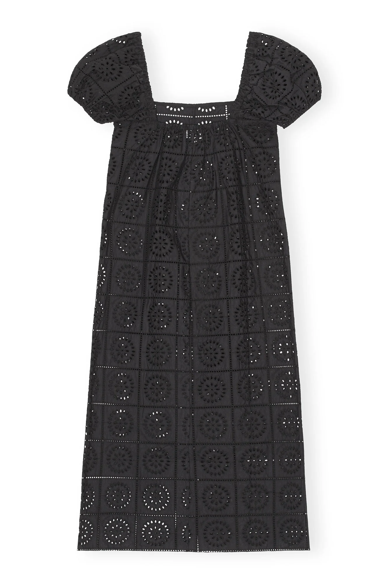 Broderie Anglaise Midi Dress | Black - Image 2