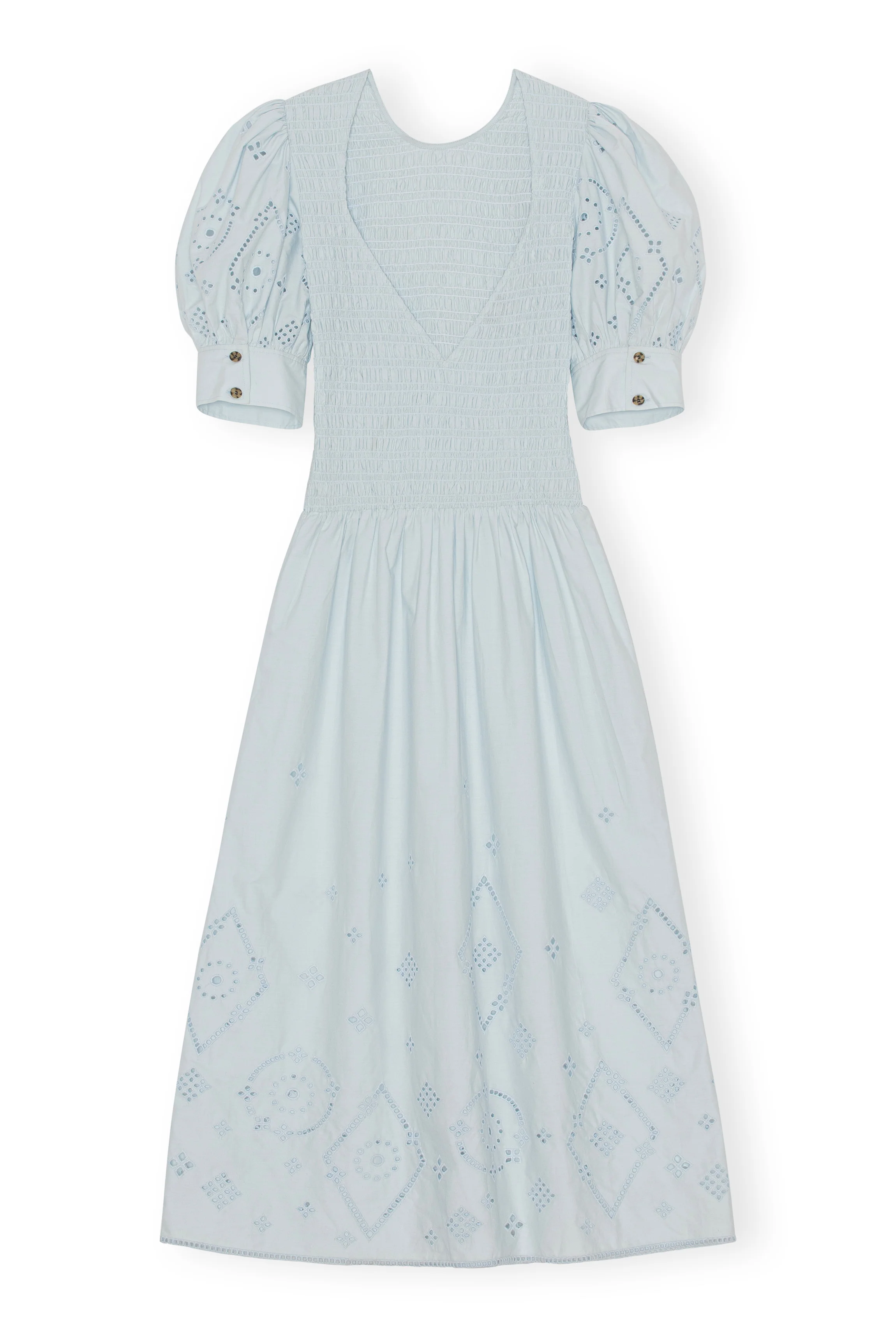Broderie Anglaise Midi Dress | Illusion Blue - Image 2