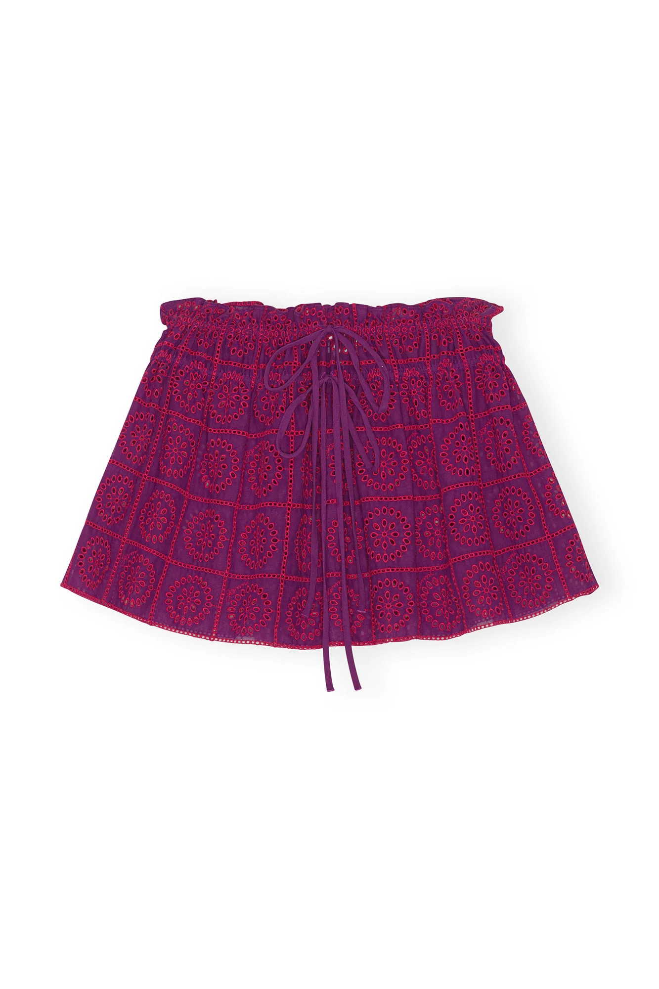 Broderie Anglaise Mini Skirt | Sparkling Grape