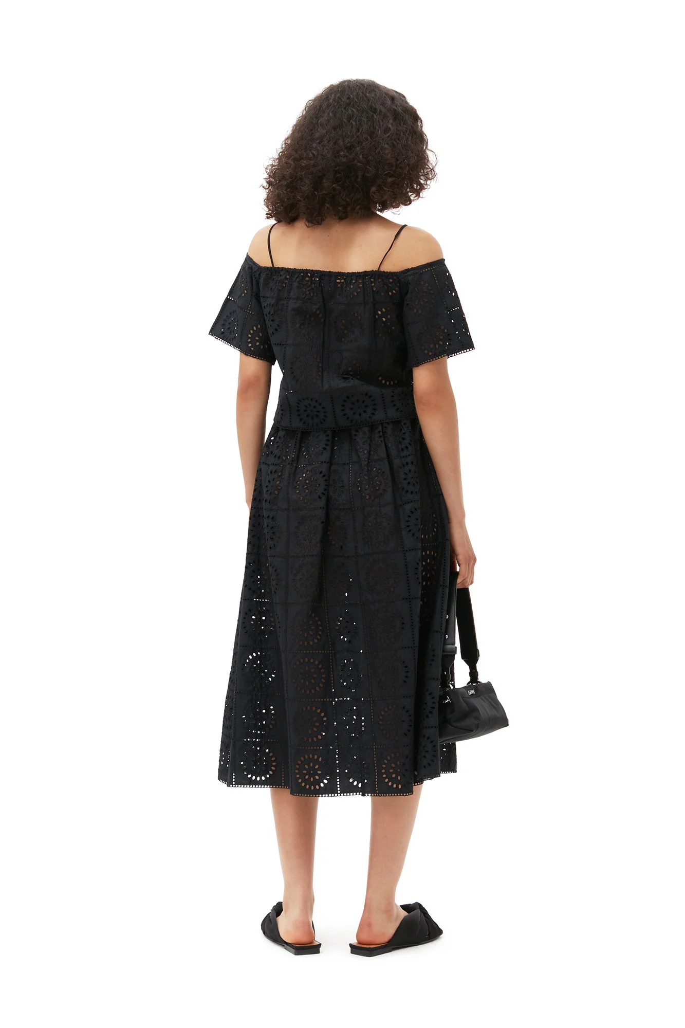 Broderie Anglaise Skirt | Black - Image 4
