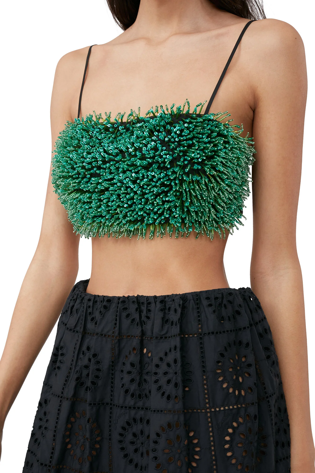 Broderie Anglaise Skirt | Black - Image 9