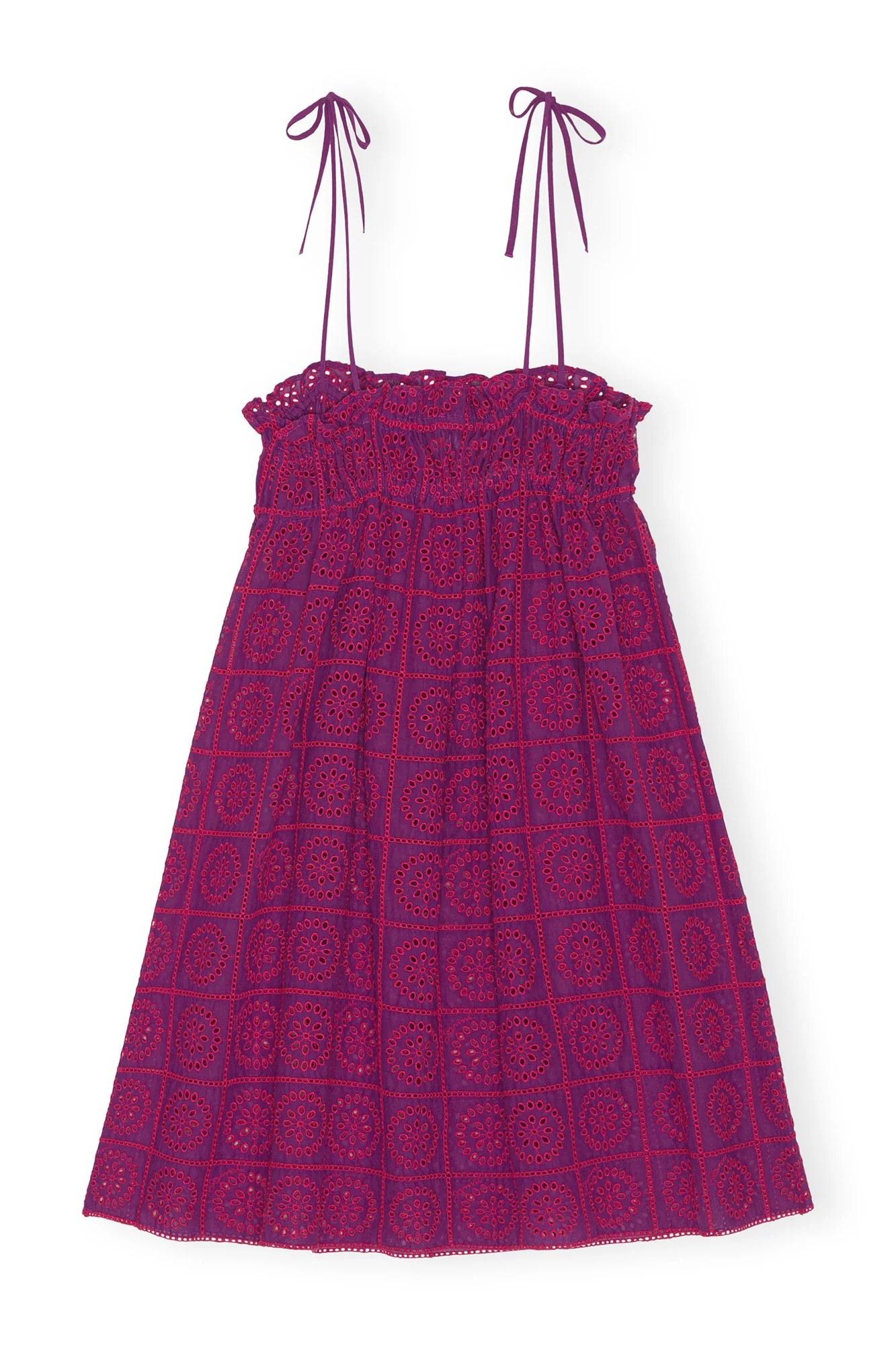 Broderie Anglaise Strap Dress | Sparkling Grape - Image 2