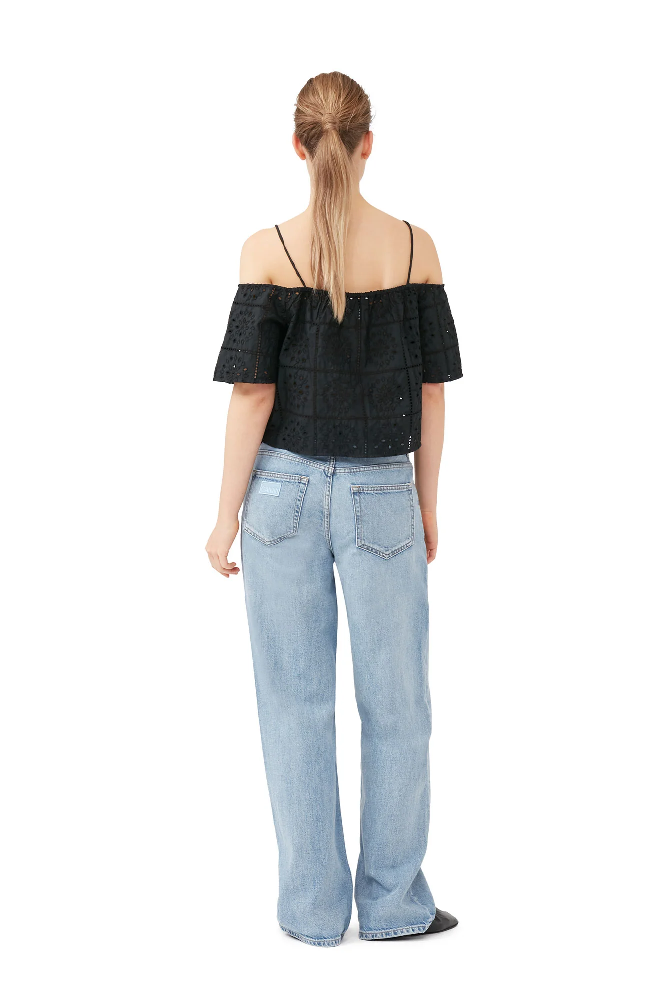 Broderie Anglaise Top | Black - Image 4