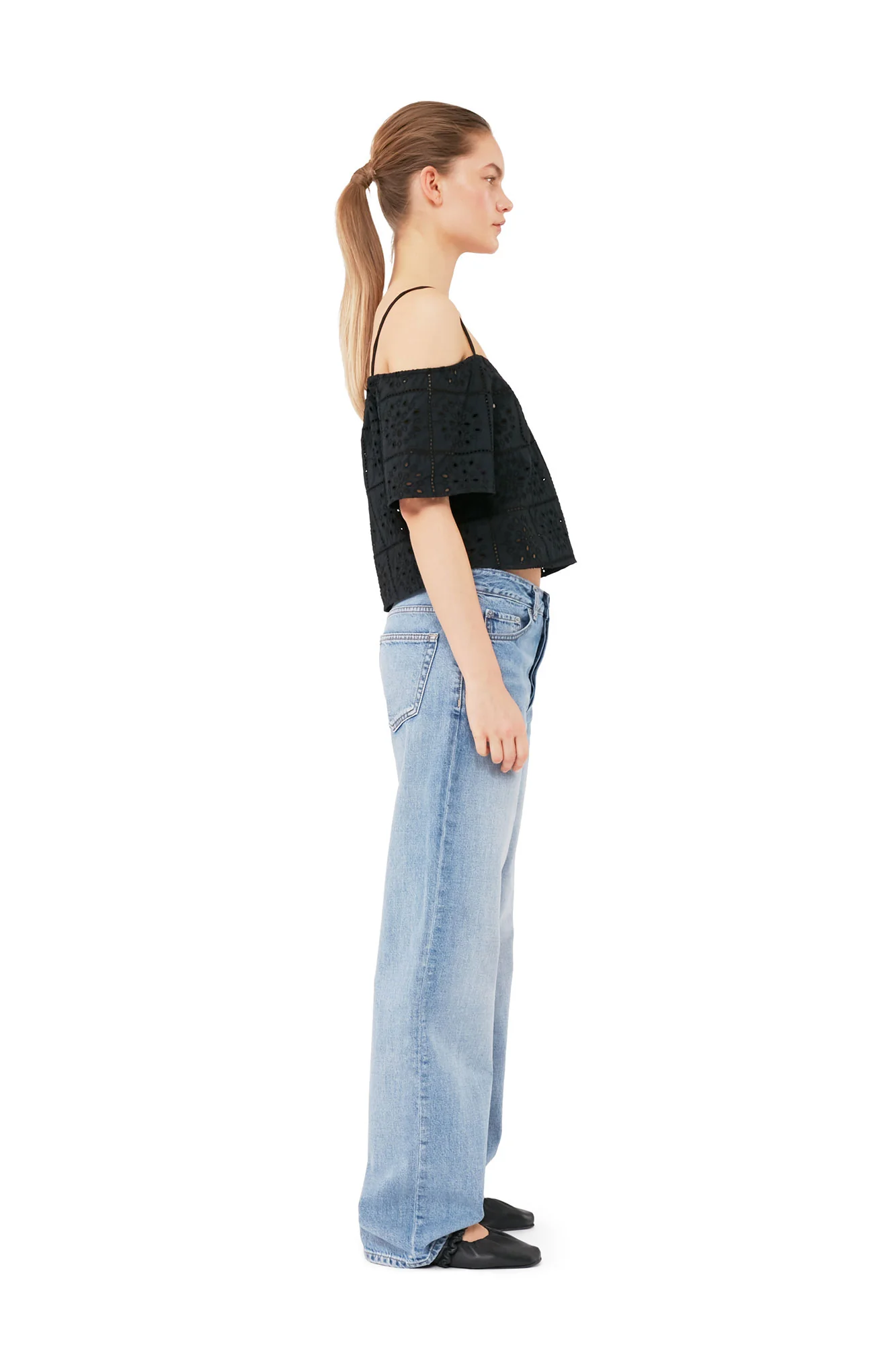Broderie Anglaise Top | Black - Image 5