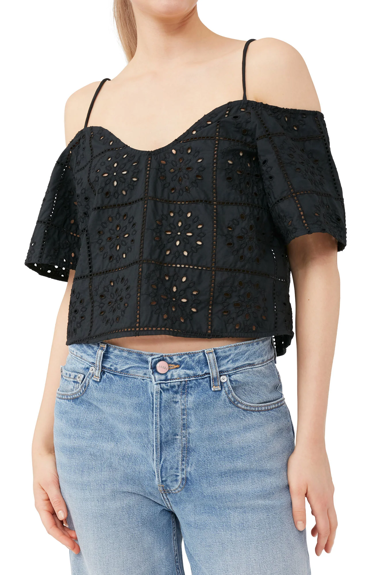 Broderie Anglaise Top | Black - Image 6