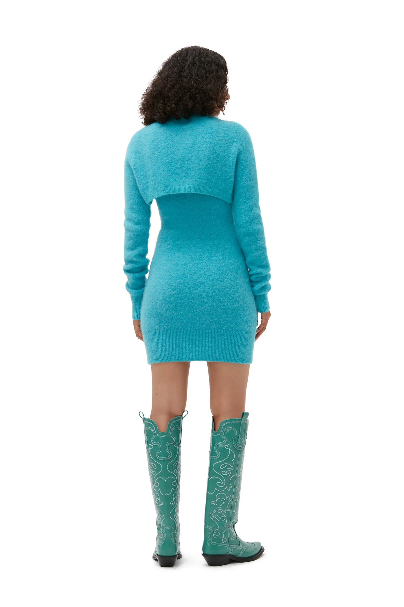 Brushed Alpaca Bolero | Blue Curacao - Image 10