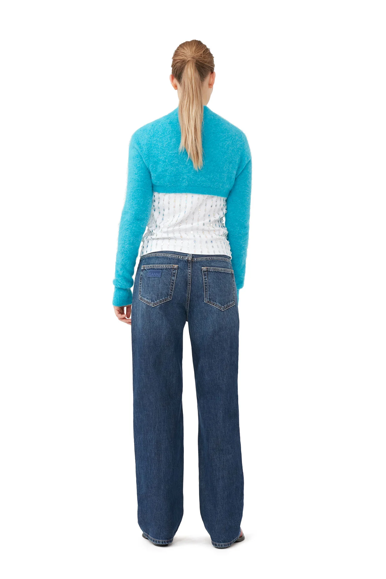 Brushed Alpaca Bolero | Blue Curacao - Image 6