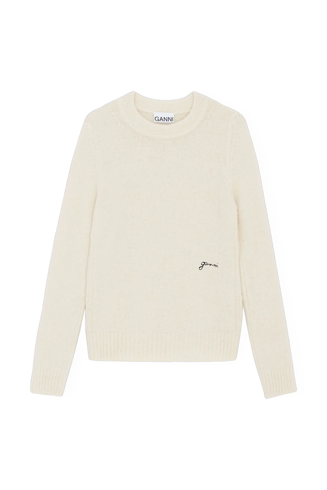 Brushed Alpaca Jumper | Egret - Image 2