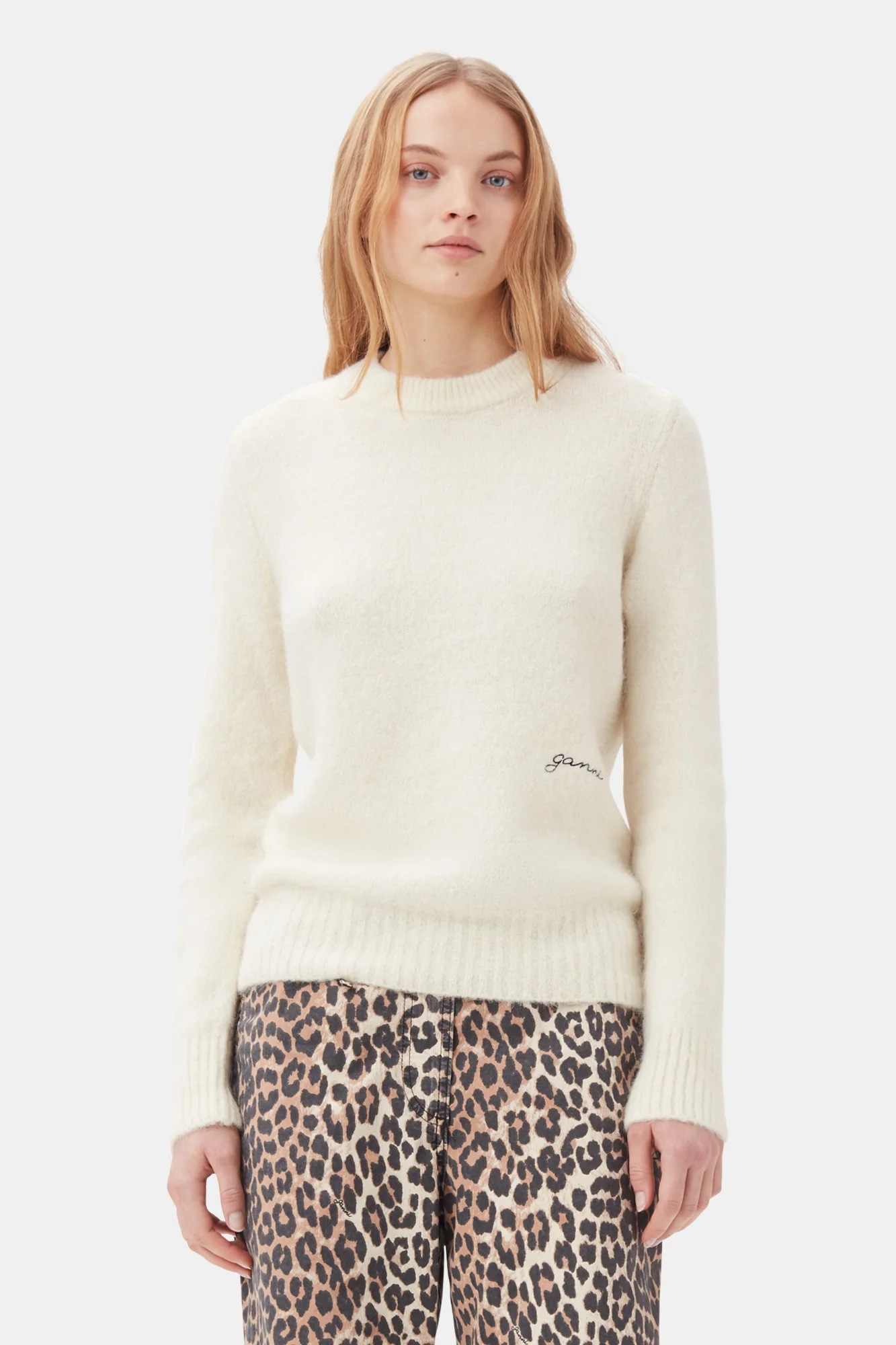 Brushed Alpaca Jumper | Egret - Image 6