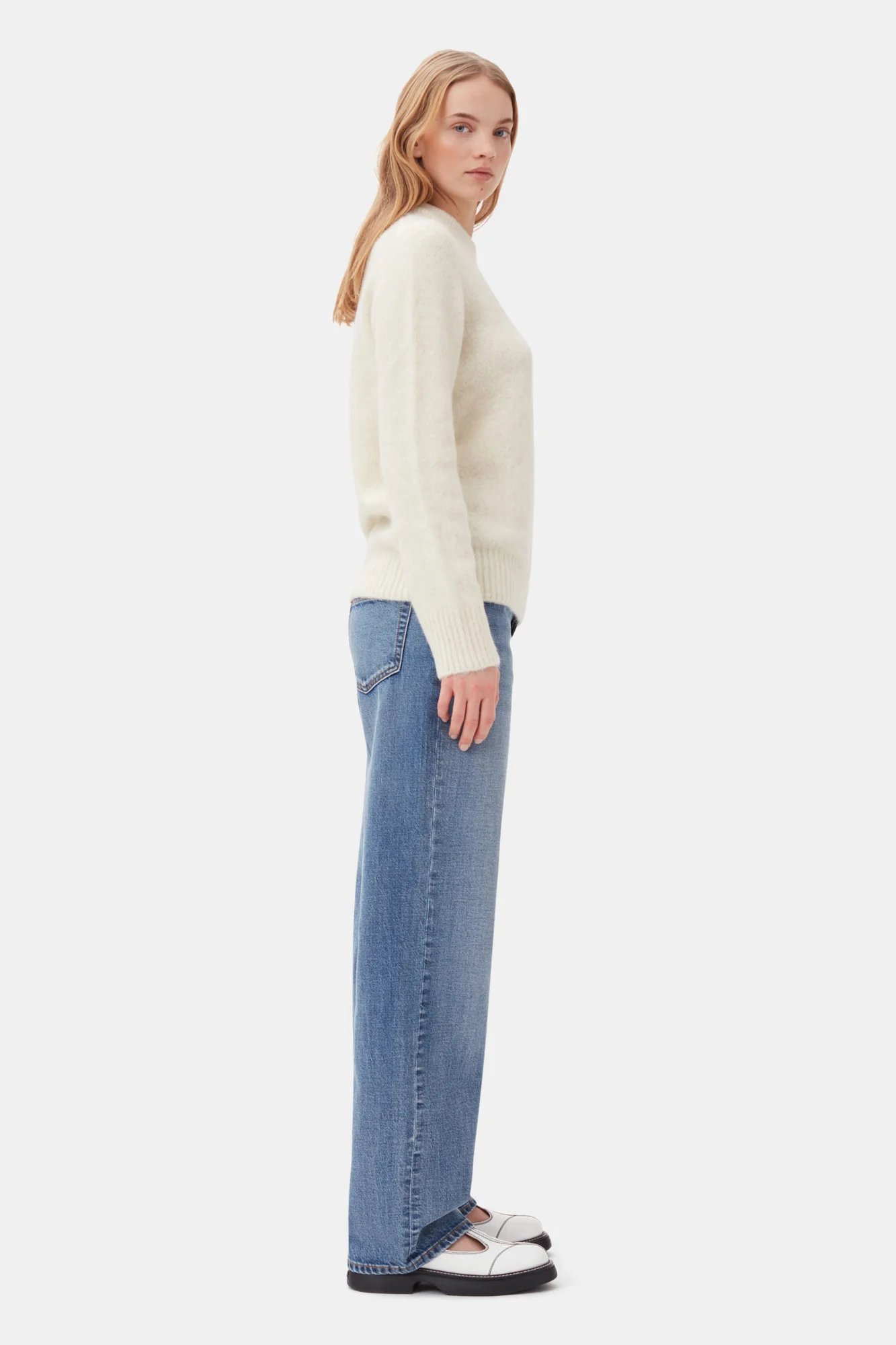 Brushed Alpaca Jumper | Egret - Image 9