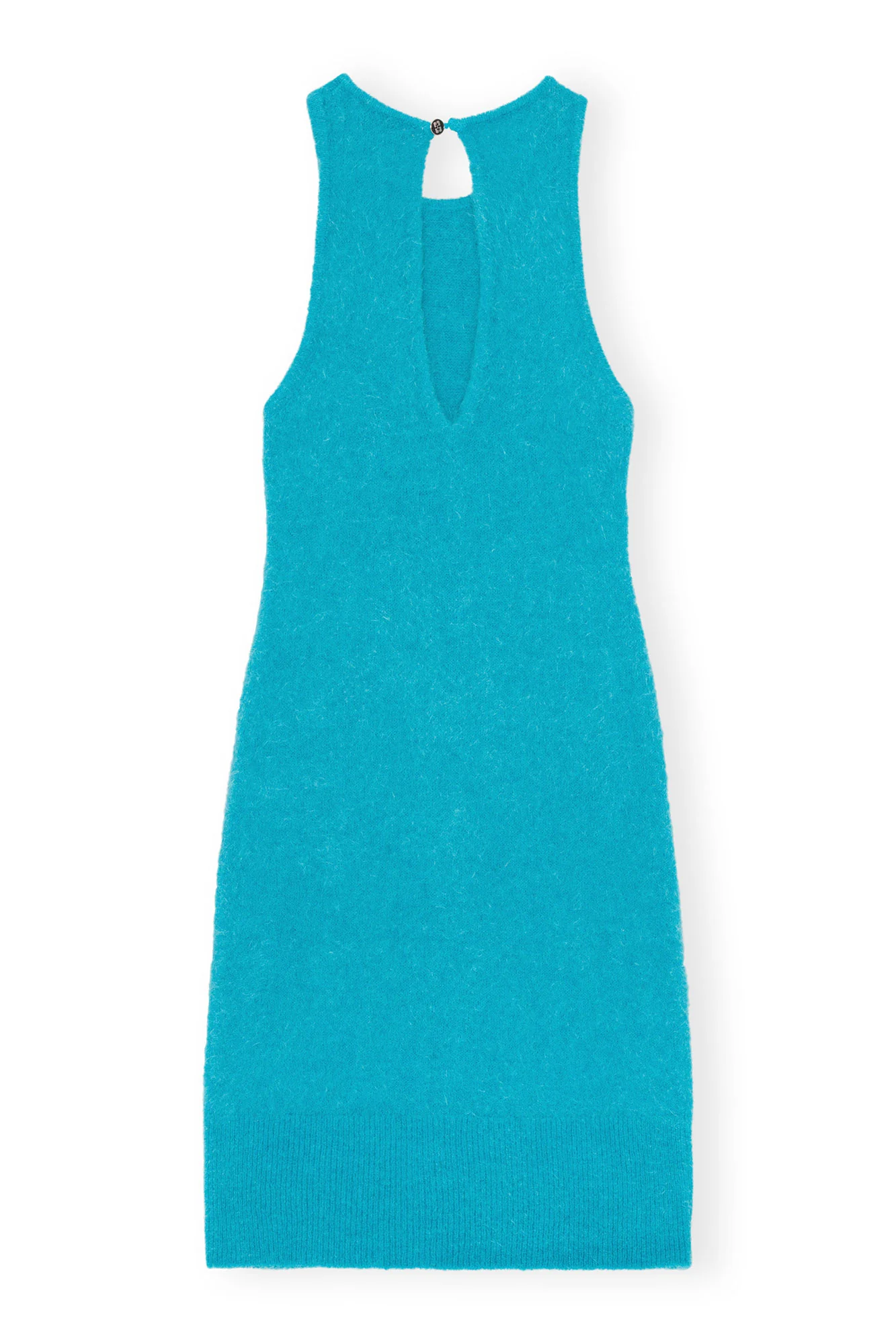 Brushed Alpaca Mini Dress | Blue Curacao - Image 3